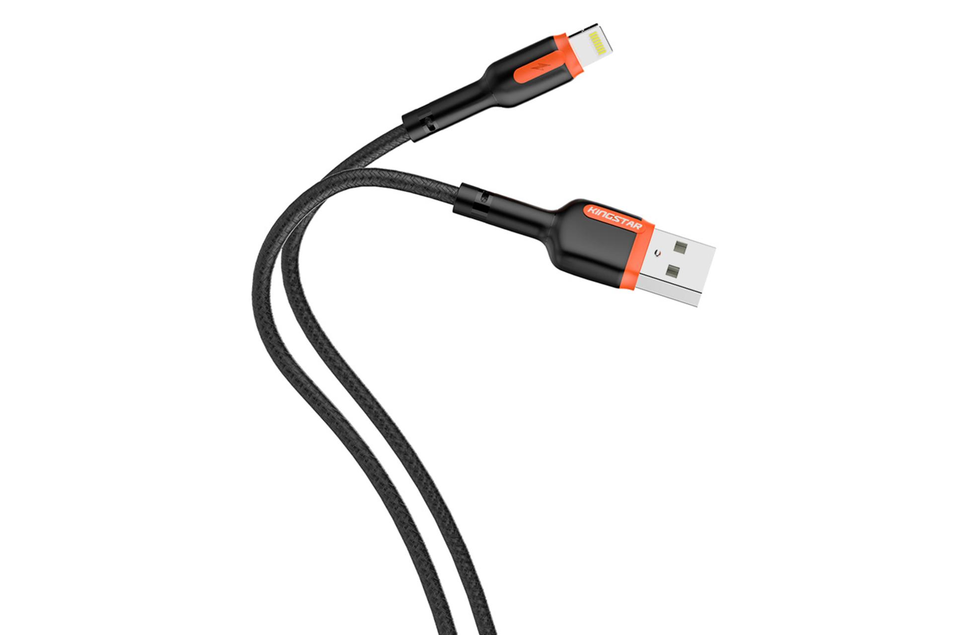 کانکتور کابل شارژ USB کینگ استار Type-A به Lightning مدل K32 i با طول 1 متر