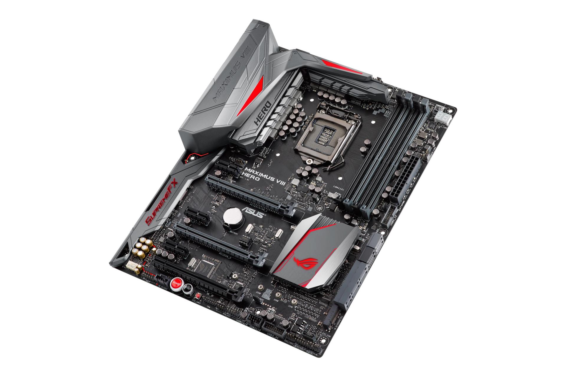 نمای بالا مادربرد ایسوس ASUS MAXIMUS VIII HERO