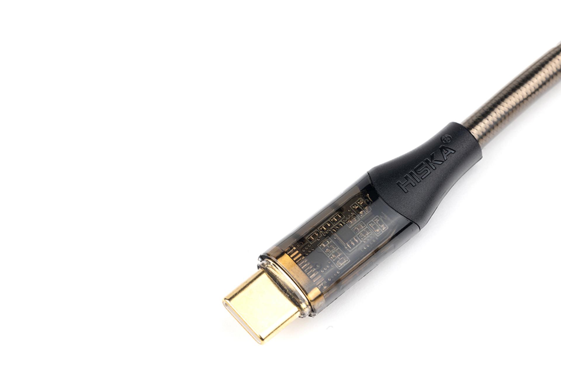 کانکتور کابل شارژ USB هیسکا Type-C به Type-C مدل LX12CC با طول 1 متر