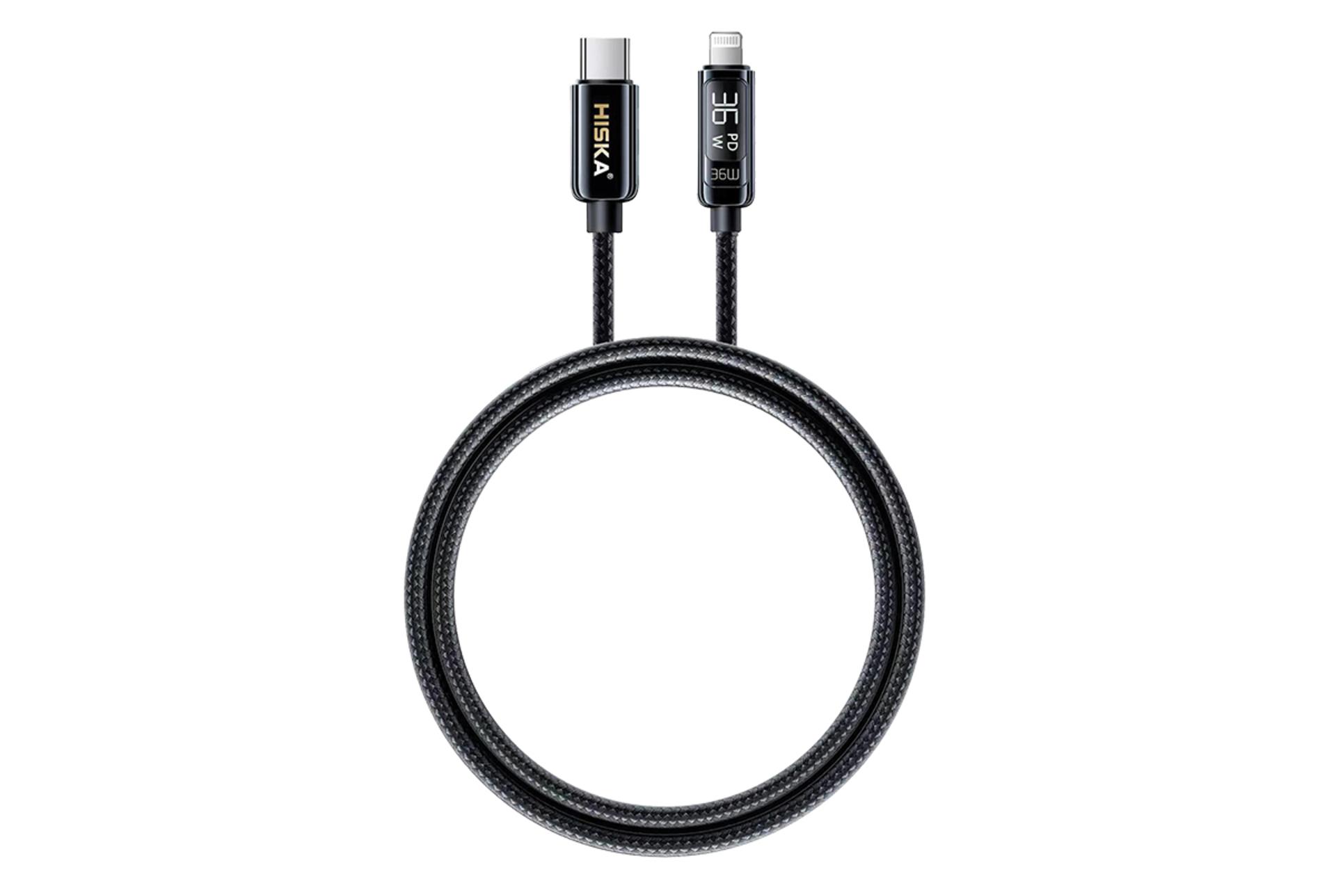 کانکتور کابل شارژ USB هیسکا Type-C به Lightning مدل LX-14CI با طول 1.2 متر