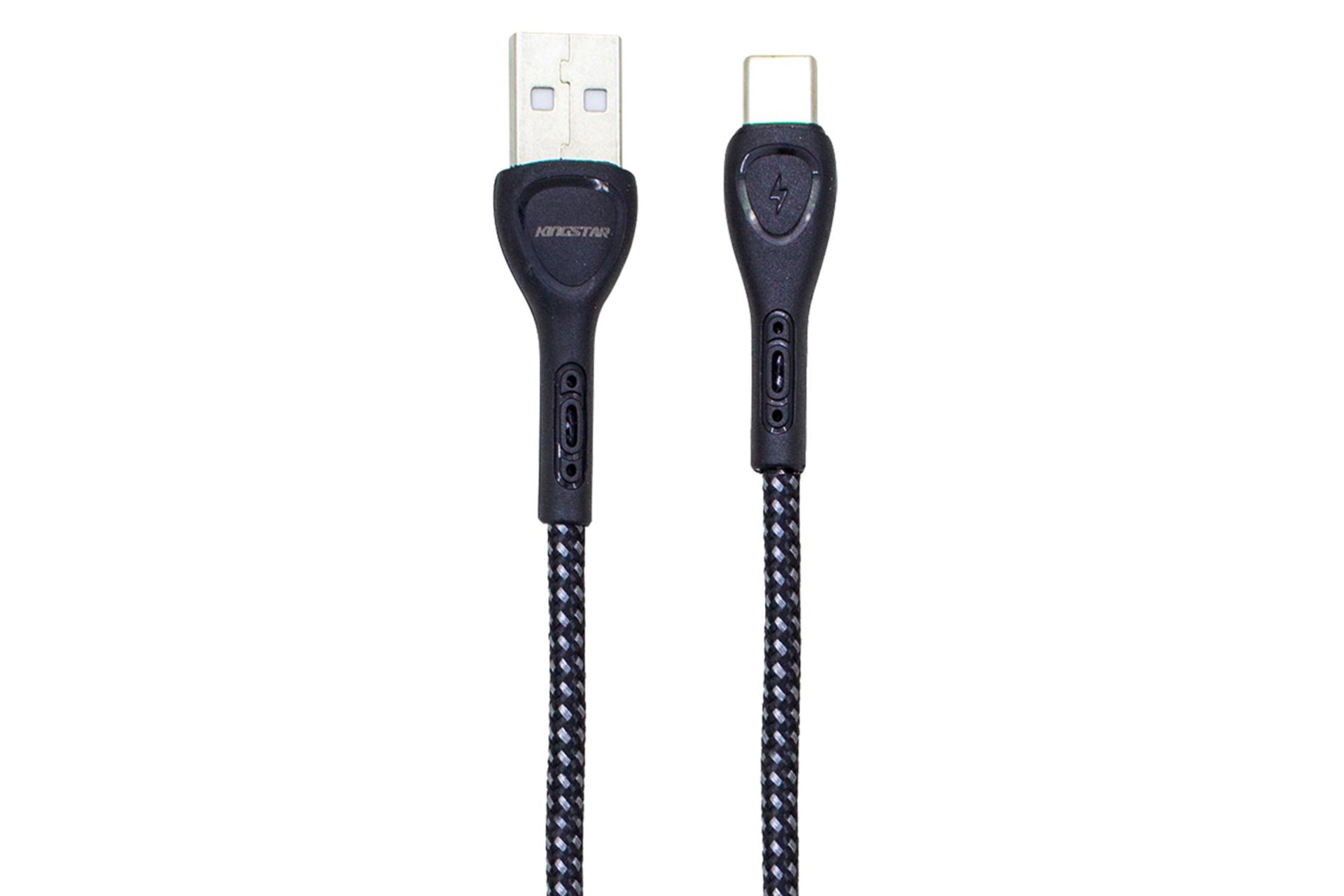 کانکتور کابل شارژ USB کینگ استار Type-A به Type-C مدل K24 C با طول 1 متر