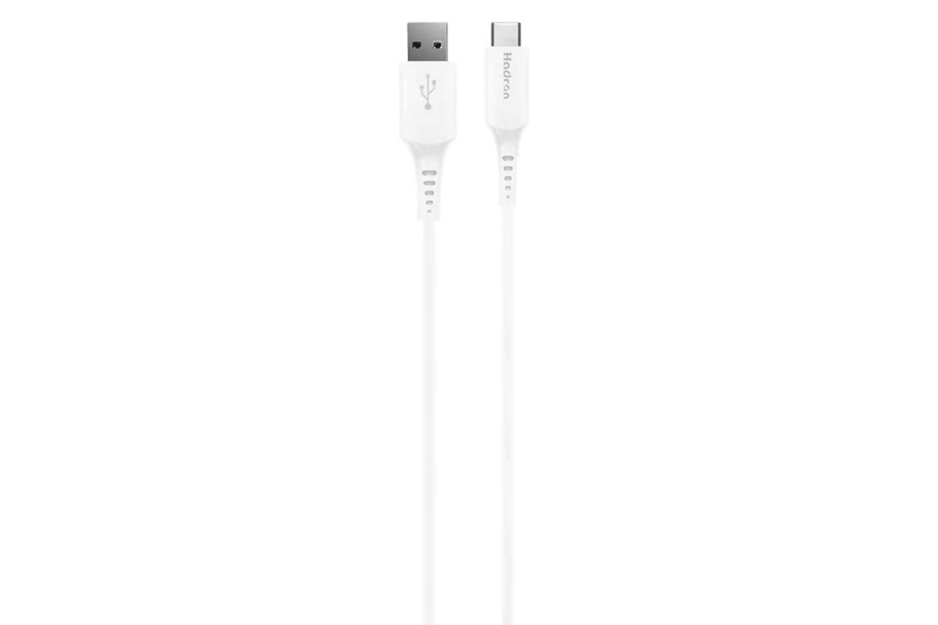 کابل شارژ USB هادرون Type-A به Type-C مدل HTC-A-C01 با طول 1 متر سفید