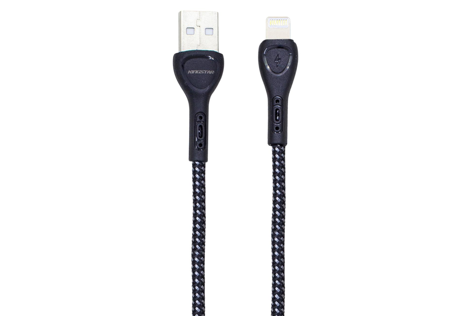 کانکتور کابل شارژ USB کینگ استار Type-A به Lightning مدل K24 i با طول 1 متر