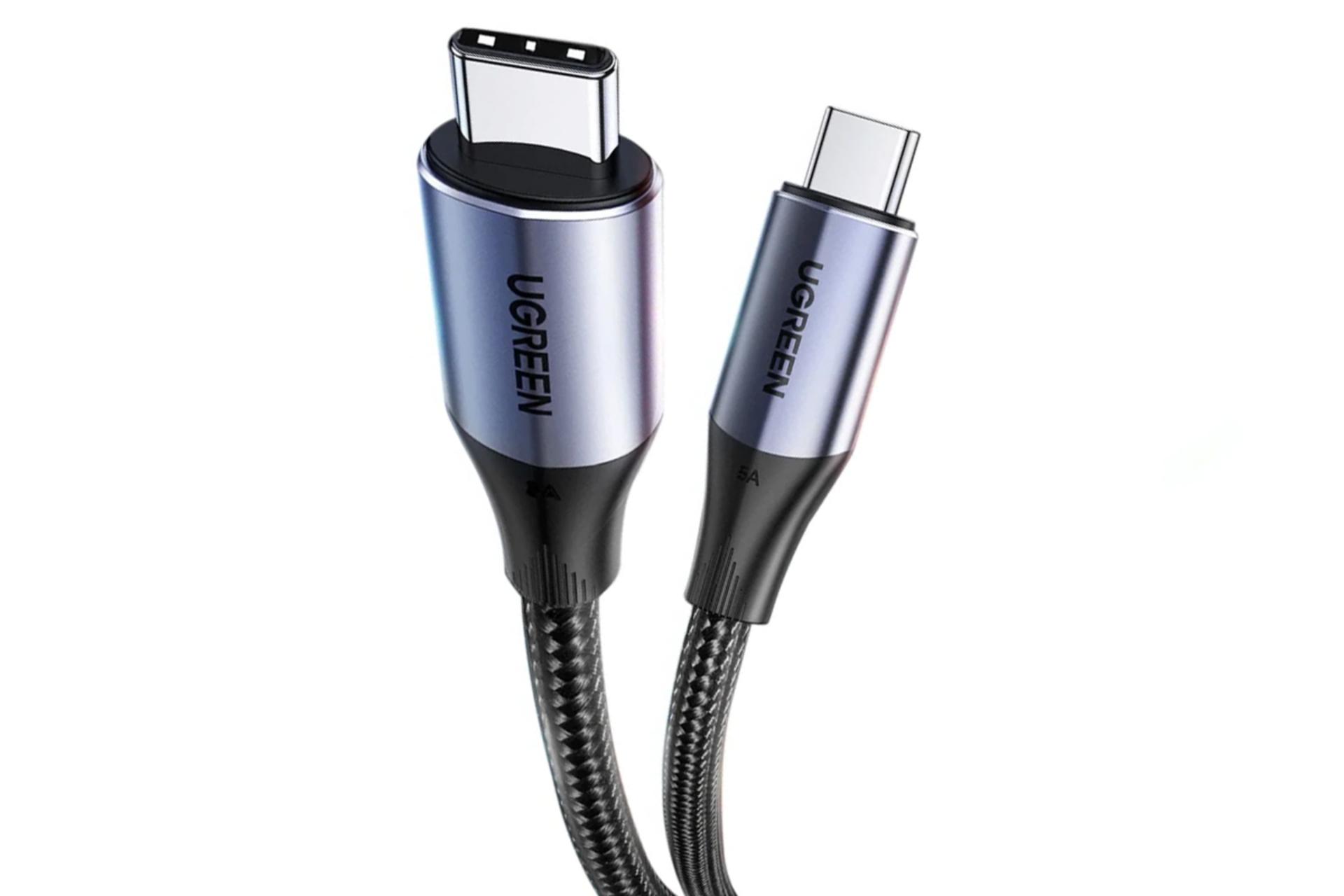 مرجع متخصصين ايران كابل شارژ USB يوگرين Type-C به Type-C مدل US355 با طول 1 متر مشكي
