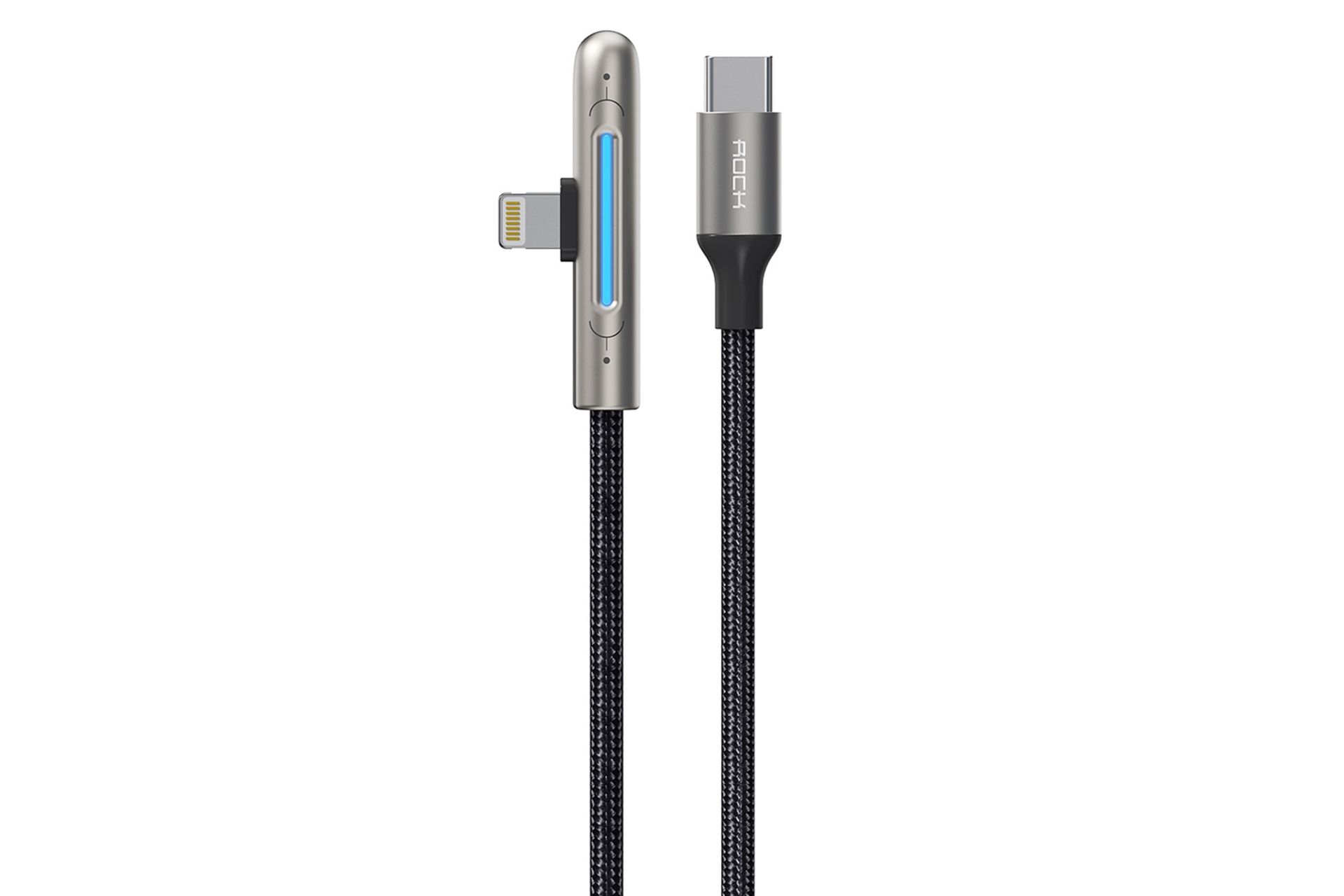 کابل شارژ USB راک Type-C به Lightning مدل M3 RCB0811 با طول 2 متر مشکی