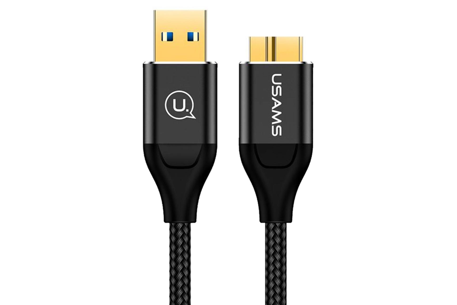 کابل شارژ USB یوسمز Type-A به Micro B مدل US-SJ272 U19 با طول 1 متر مشکی