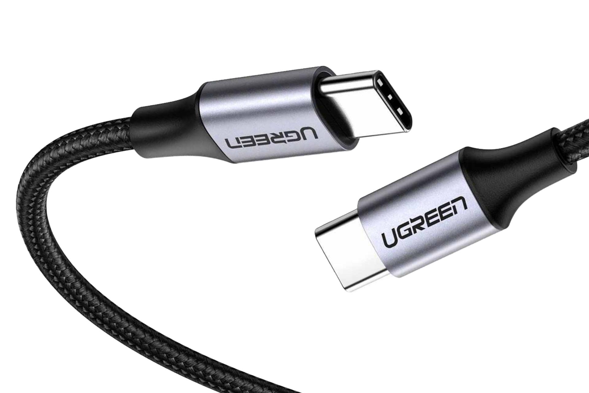 کانکتور کابل شارژ USB یوگرین Type-C به Type-C مدل US261 با طول 2 متر