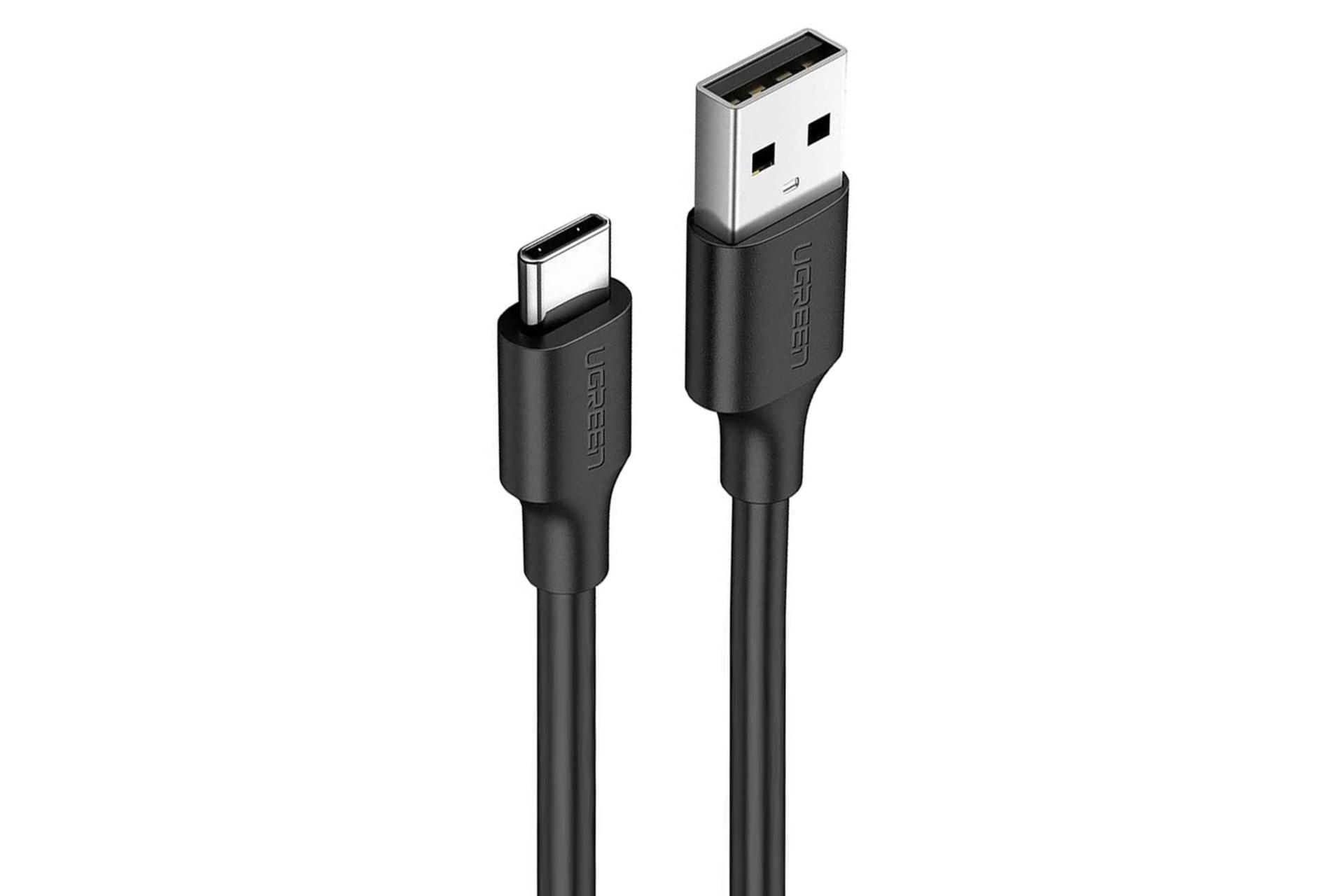 کابل شارژ USB یوگرین Type-A به Type-C مدل US287 با طول 2 متر مشکی