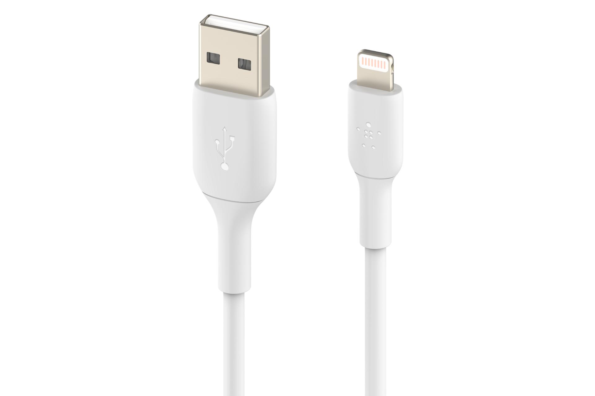 کابل شارژ USB بلکین Type-A به Lightning مدل Belkin BoostCharge CAA001 با طول 3 متر سفید