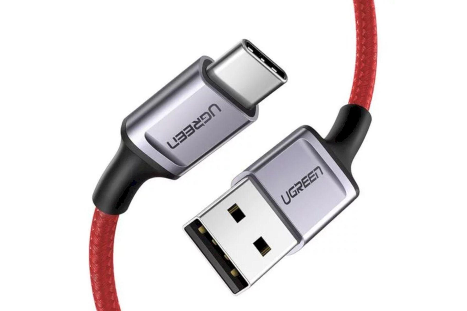 کانکتور کابل شارژ USB یوگرین Type-A به Type-C مدل US505 با طول 1 متر