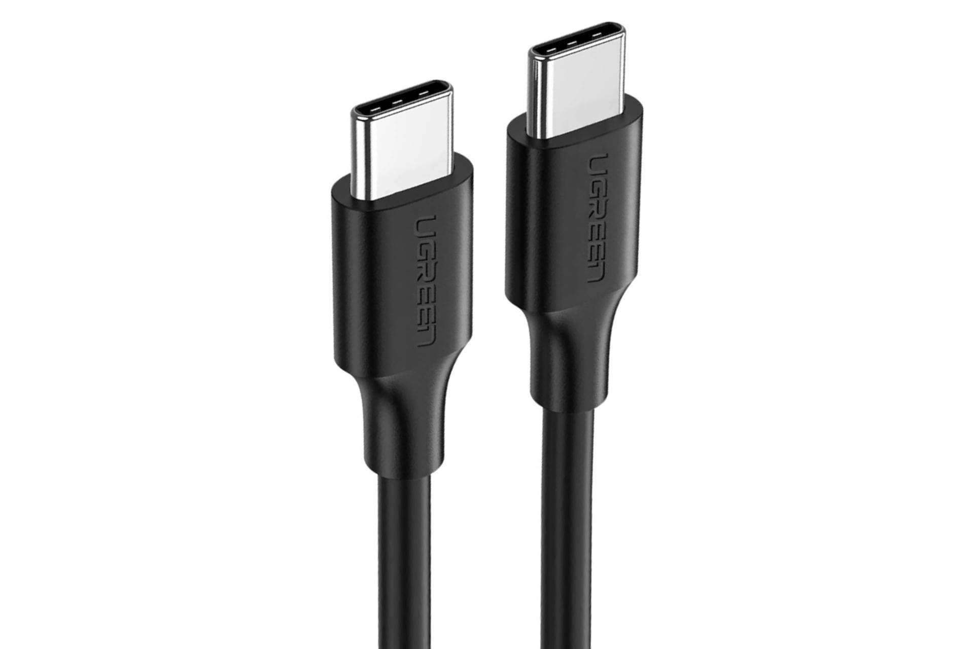 کابل شارژ USB یوگرین Type-C به Type-C مدل US286 با طول 1 متر مشکی