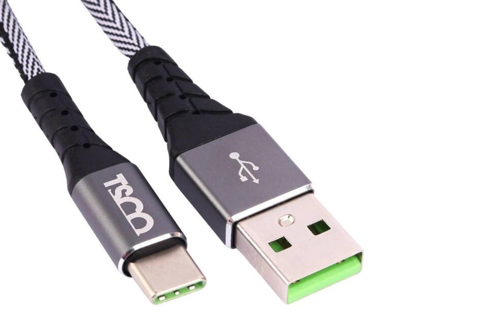 کانکتور کابل شارژ USB تسکو Type-A به Type-C مدل TC C71N با طول 1 متر