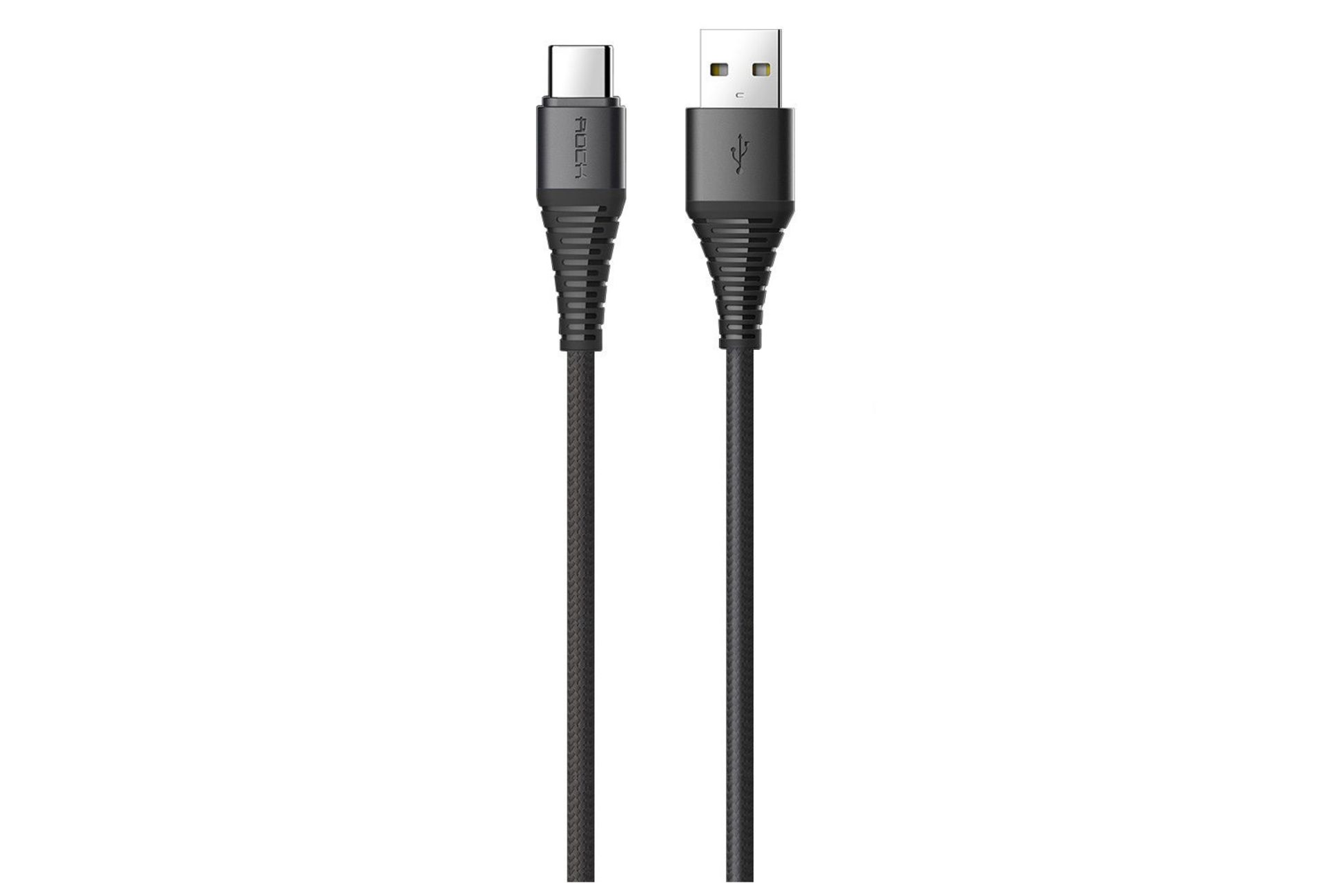 کابل شارژ USB راک USB به Type-C مدل Hi-Tensile RCB0558 با طول 1 متر مشکی