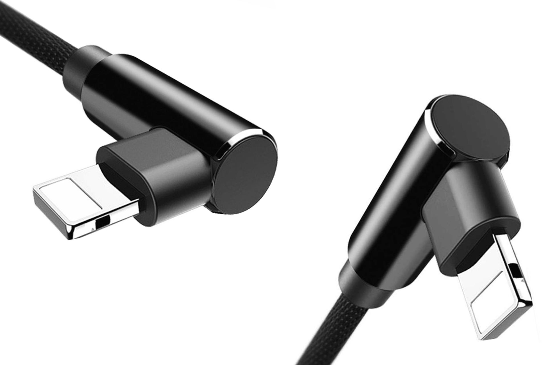 کانکتور کابل شارژ USB راک USB به Lightning مدل L-shape Lightning RCB0600 با طول 1.2 متر