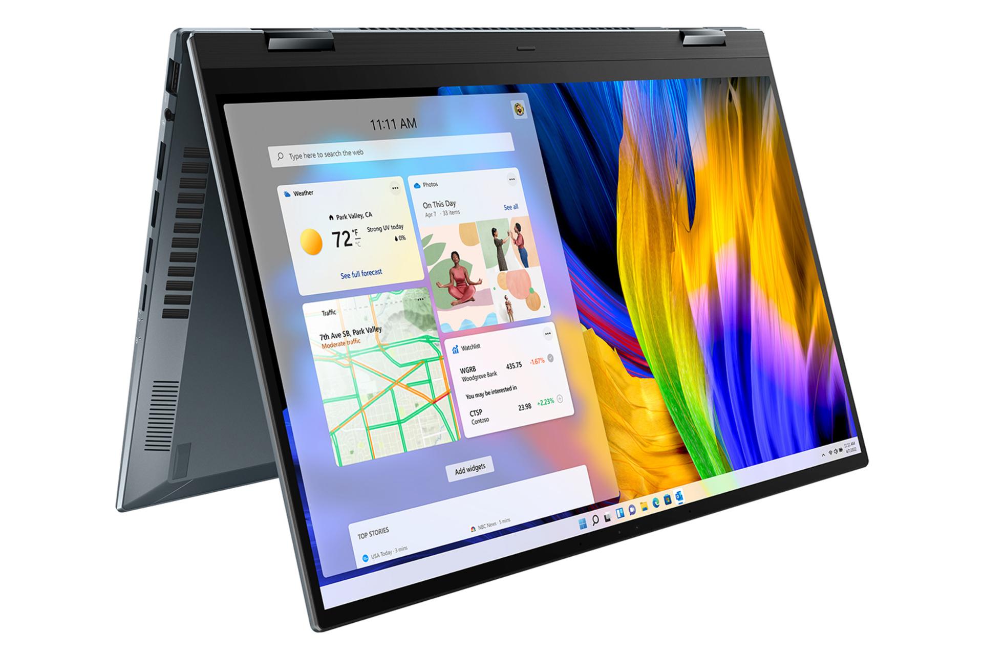 لپ تاپ ایسوس Zenbook UP5401 در حالت تا شده به پشت