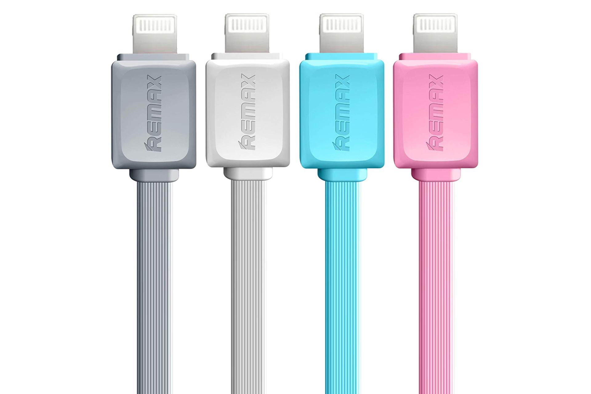 رنگ بندی کابل شارژ USB ریمکس USB به Lightning مدل RC-008i با طول 1 متر