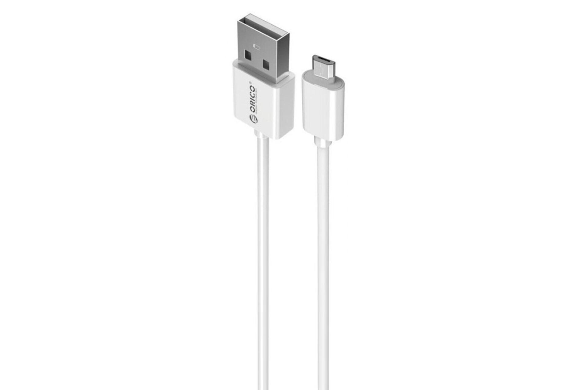 کابل شارژ USB اوریکو USB به Micro-USB مدل ADC-20 با طول 1 متر سفید