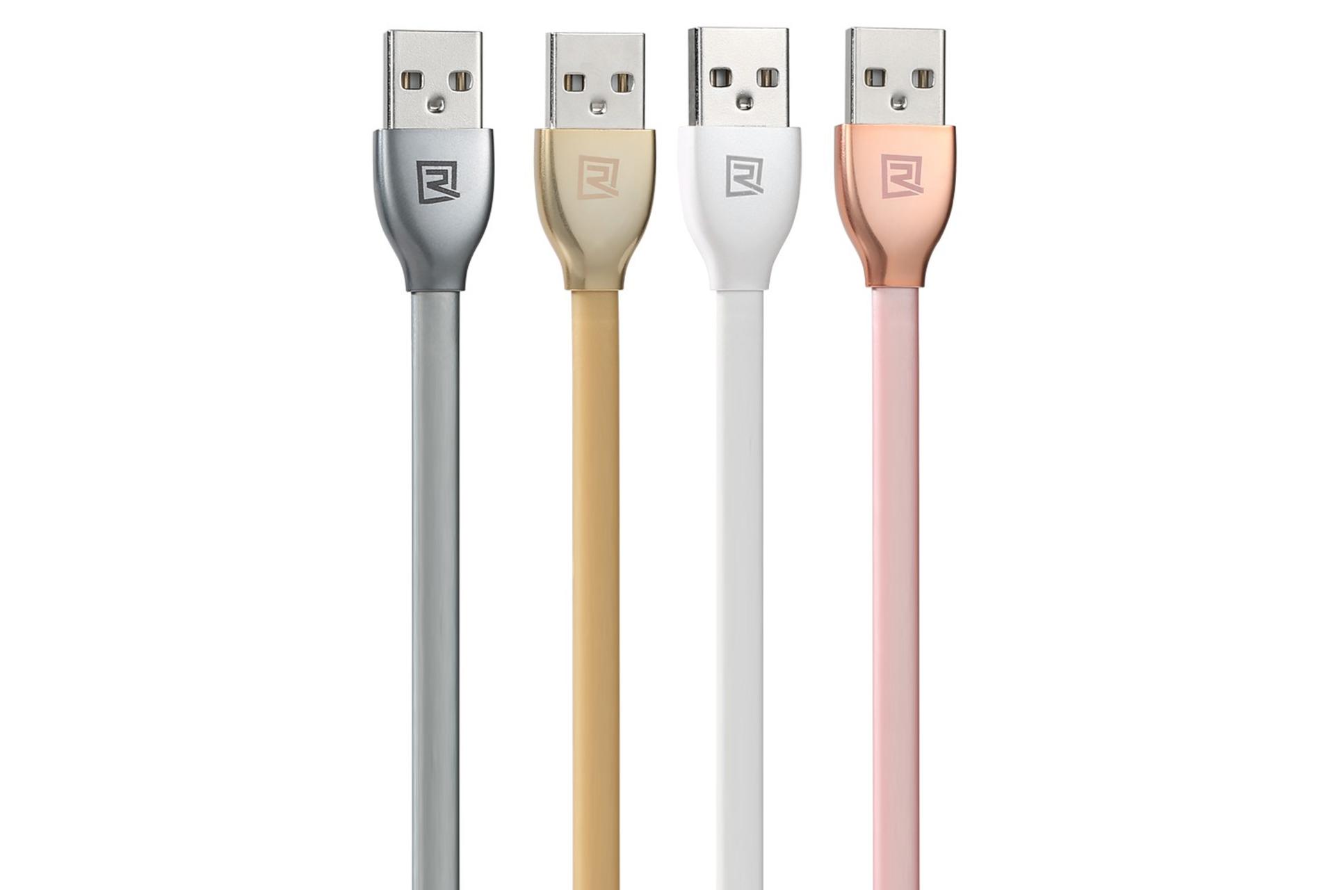 رنگ بندی کابل شارژ USB ریمکس USB به Lightning مدل RC-035i Laser Series با طول 1 متر
