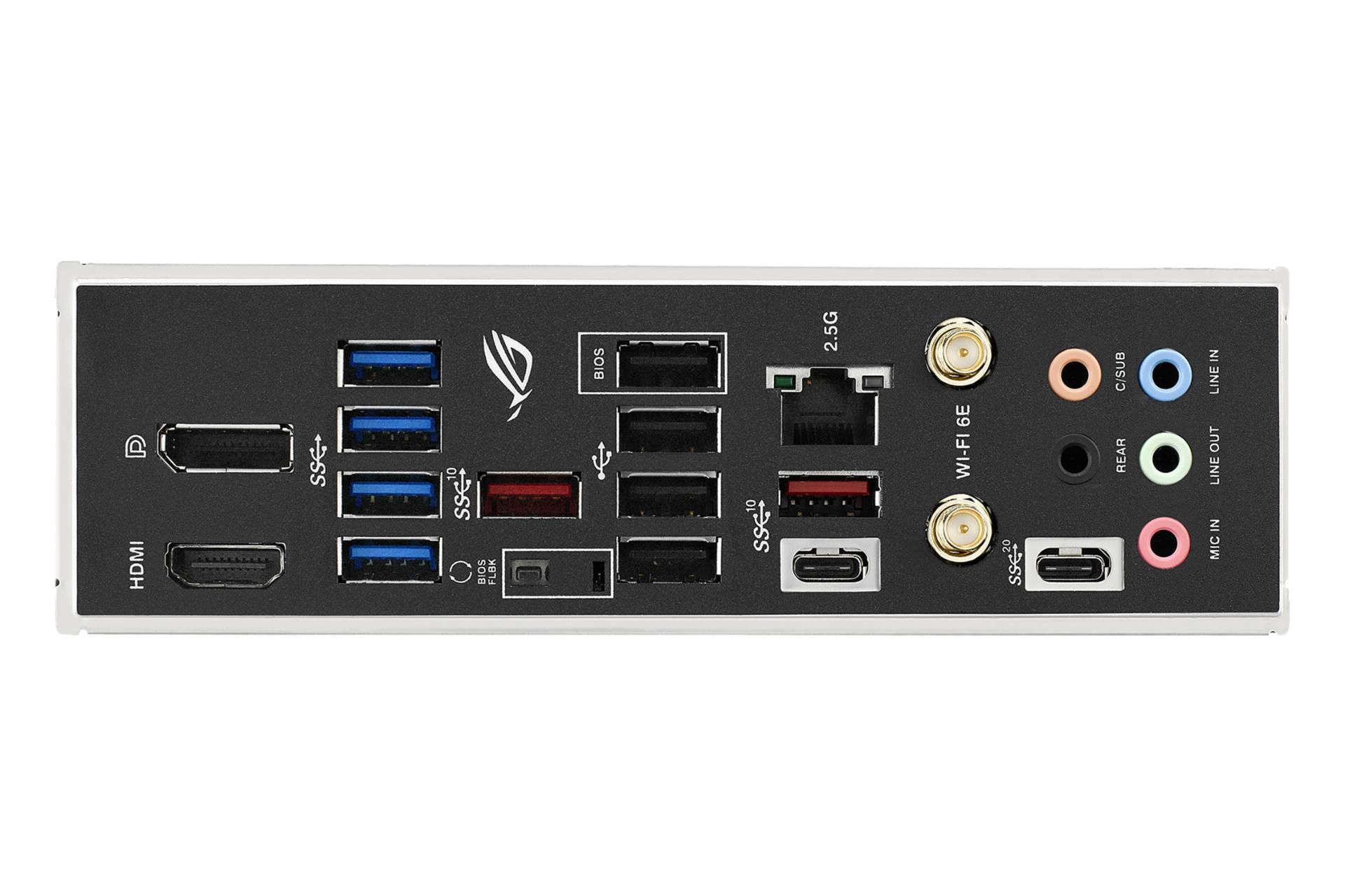 درگاه‌های مادربرد ایسوس ASUS ROG Strix B650E-F Gaming WiFi