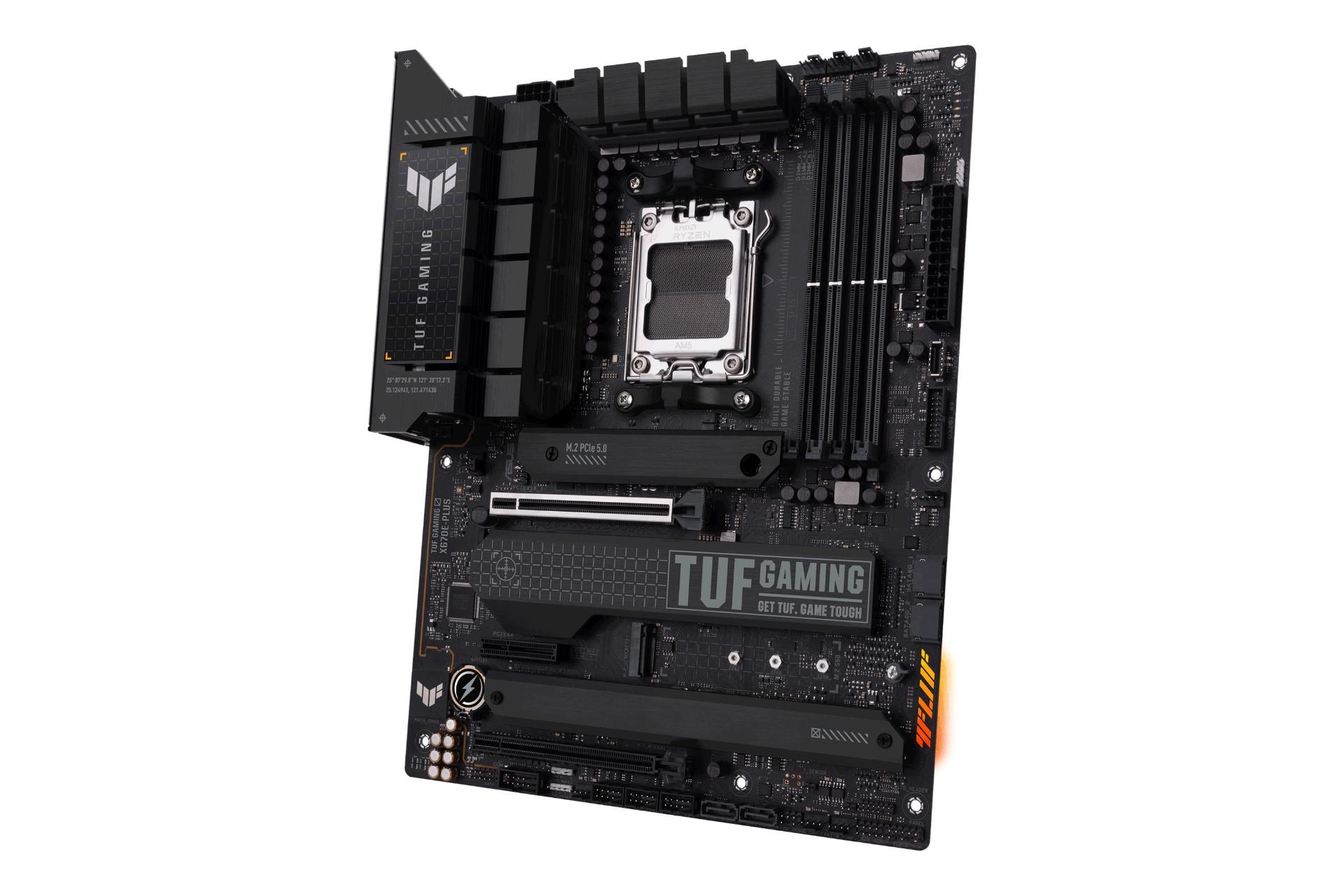 نمای کناری مادربرد ایسوس ASUS TUF GAMING X670E-PLUS