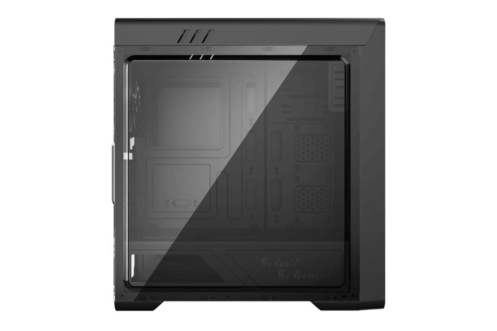 نمای درب شیشه ای سمت چپ کیس کامپیوتر گیم مکس RockStar 1