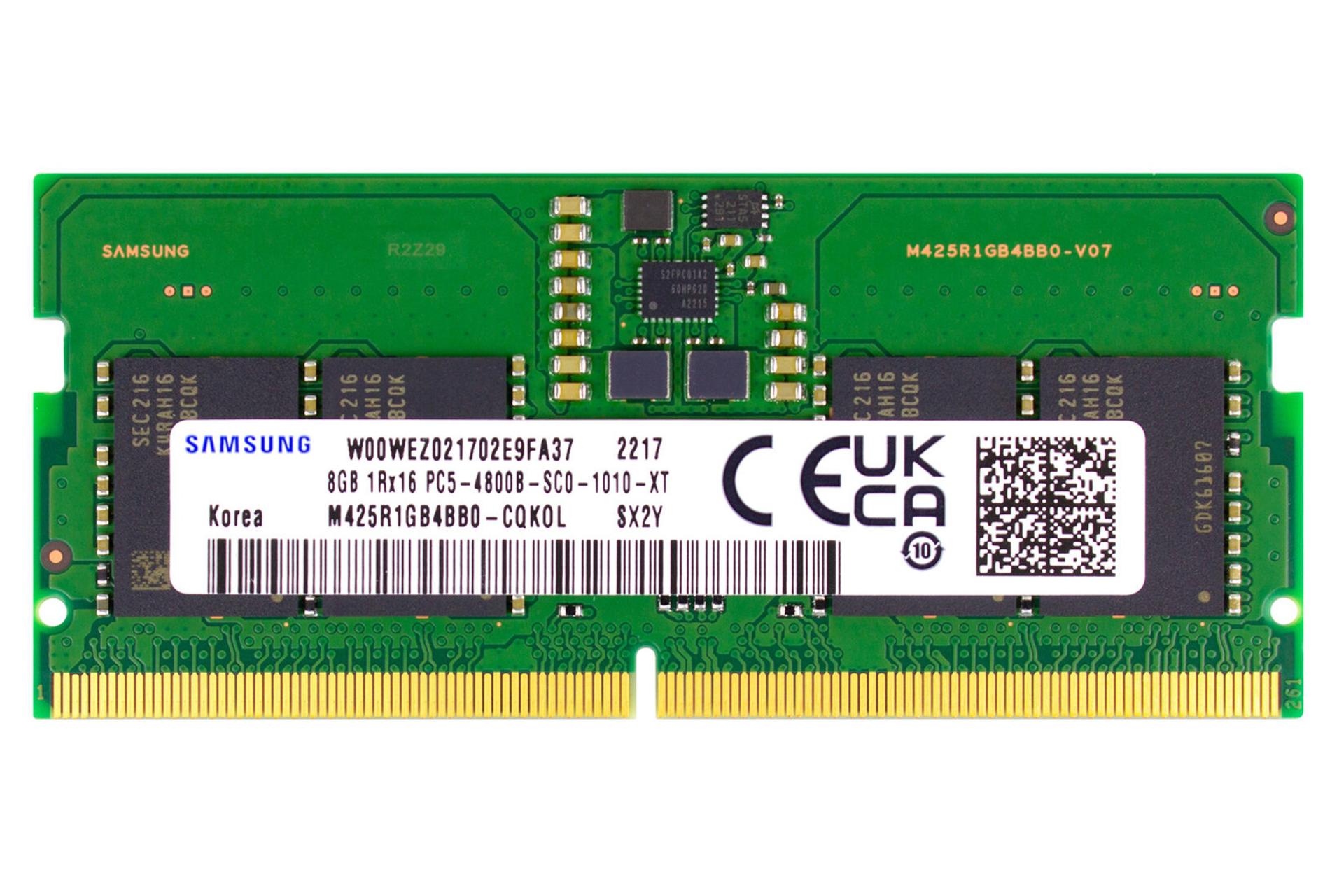 رم سامسونگ Samsung M425R1GB4BB0-CQK ظرفیت 8 گیگابایت از نوع DDR5-4800 CL40