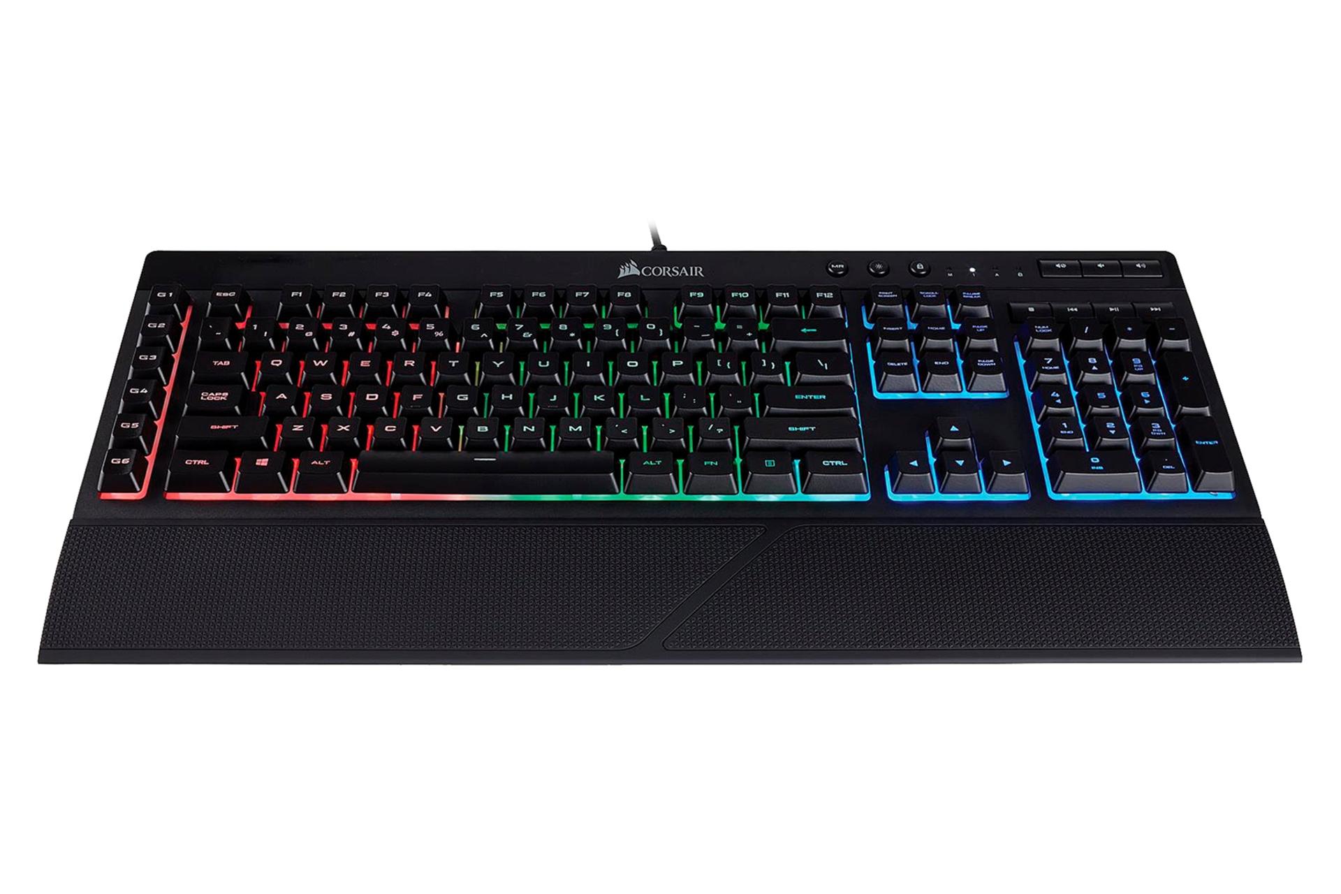 نمای پایین کیبورد کورسیر Corsair K55 RGB