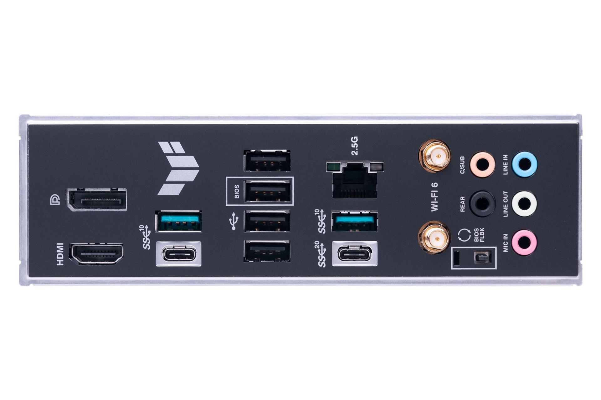 درگاه‌های مادربرد ایسوس ASUS TUF GAMING B650-PLUS WIFI