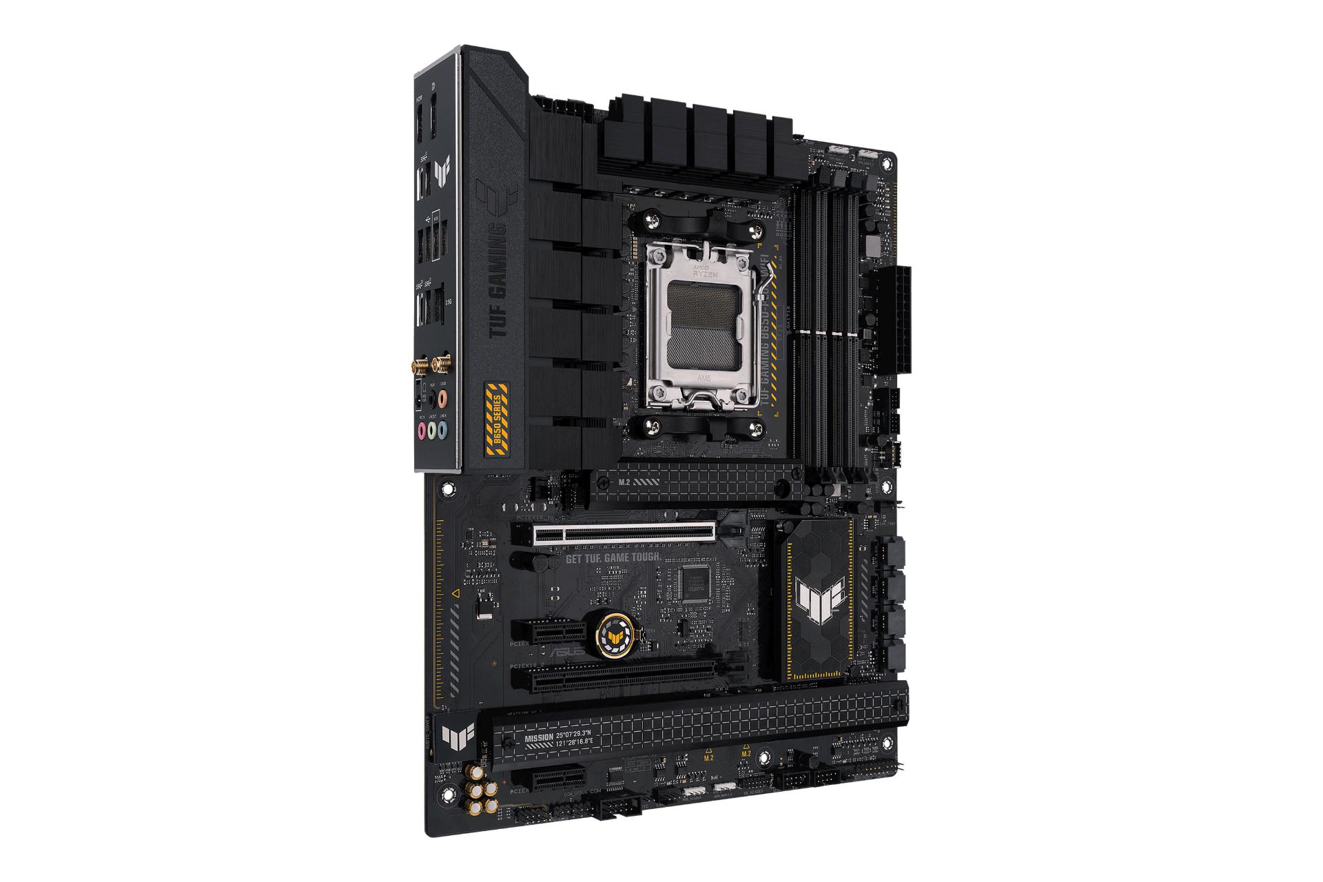 نمای کناری مادربرد ایسوس ASUS TUF GAMING B650-PLUS WIFI