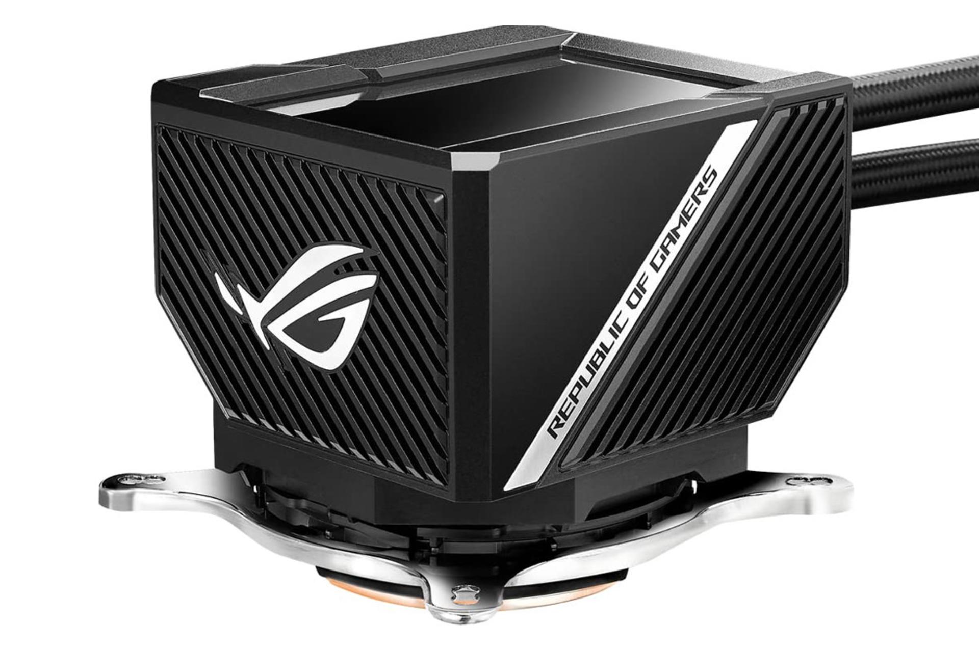 نمای جانبی پمپ خنک کننده مایع ایسوس ROG RYUJIN II 360