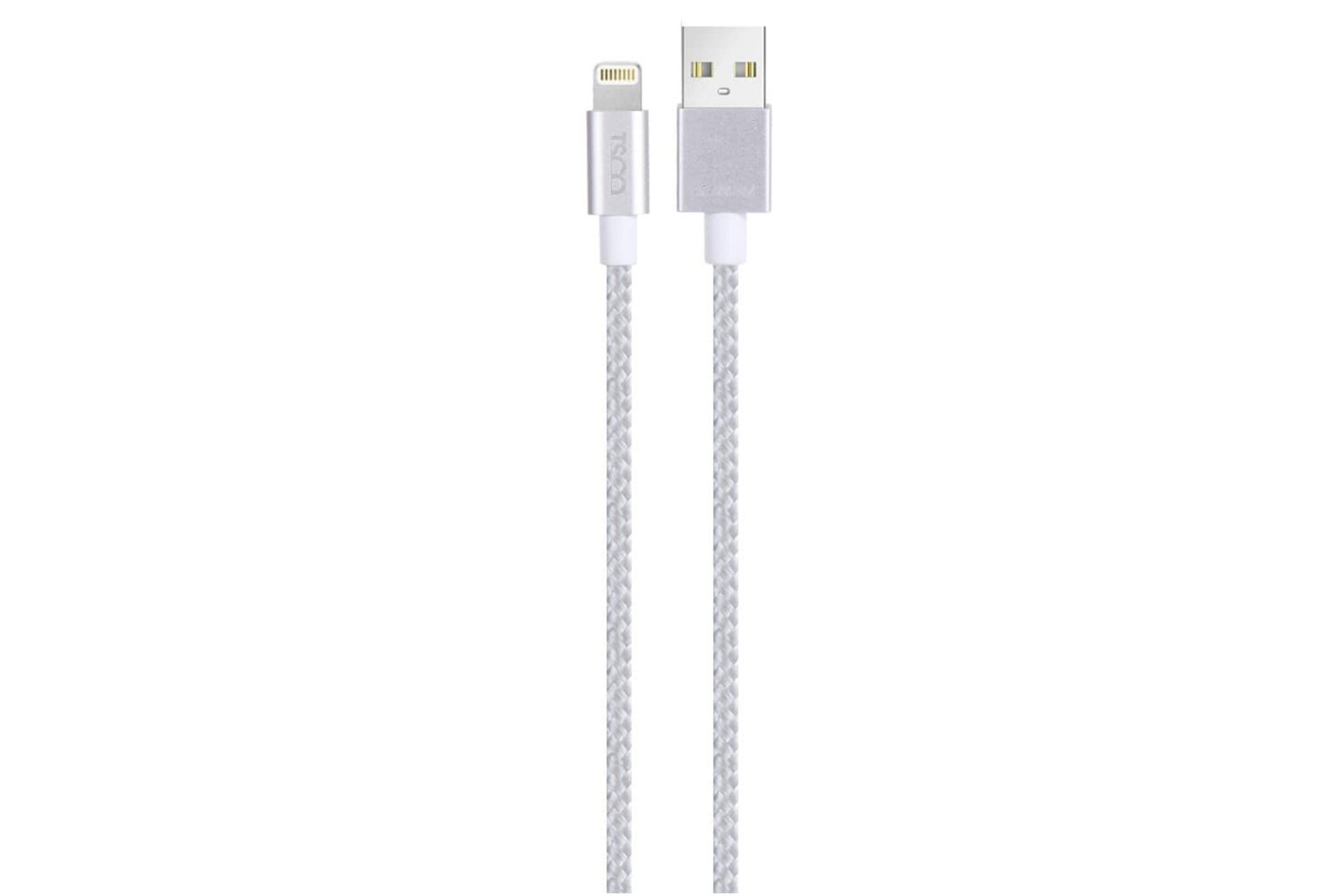 کانکتور کابل شارژ USB تسکو USB به Lightning مدل TC i 400 با طول 1.5 متر