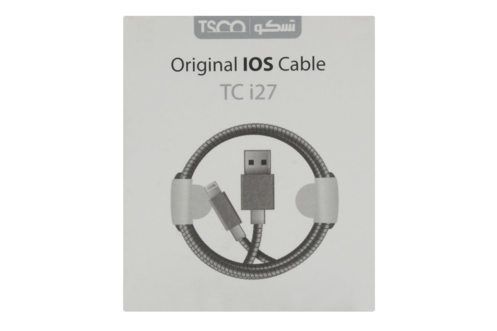 جعبه کابل شارژ USB تسکو USB به Lightning مدل TC I27 با طول 1 متر