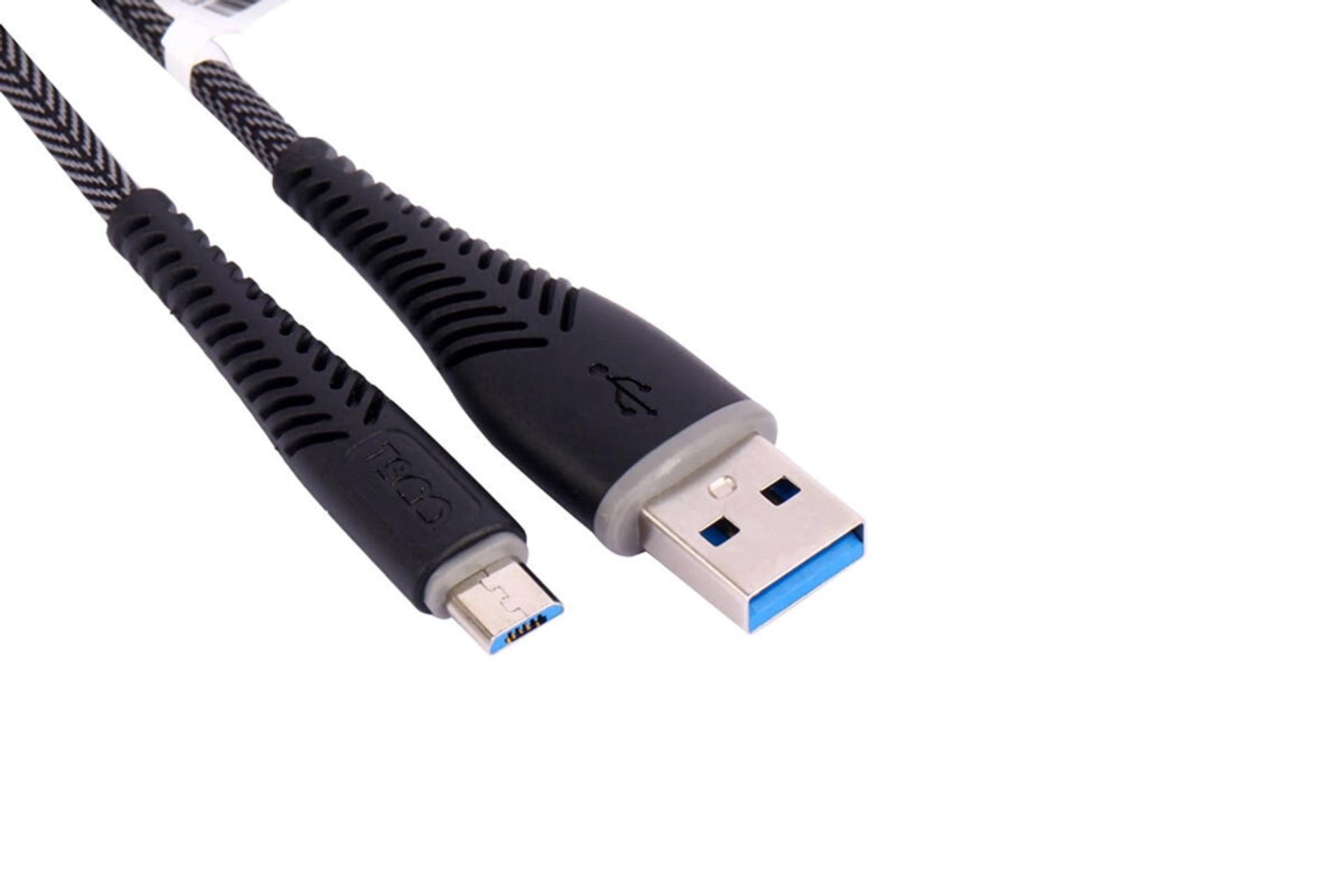 کانکتور کابل شارژ USB تسکو Type-A به Micro-USB مدل TC A350 با طول 1 متر