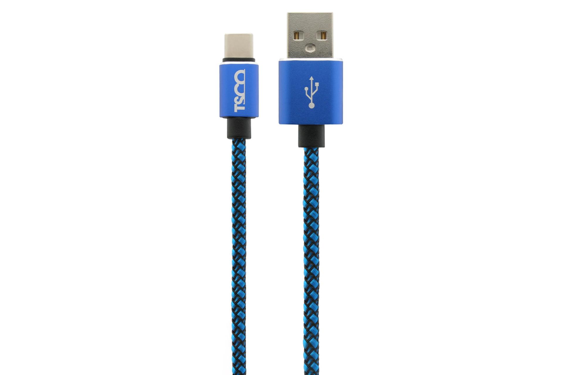 کابل شارژ USB تسکو USB به Type-C مدل TC C170 با طول 1 متر آبی