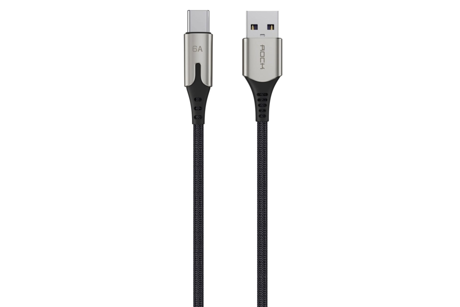 کابل شارژ USB راک USB به Type-C مدل M1 RCB0818 با طول 1 متر مشکی