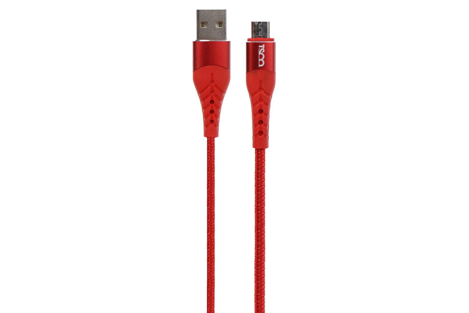 کابل شارژ USB تسکو USB به Micro-USB مدل TC A189 با طول 1 متر قرمز