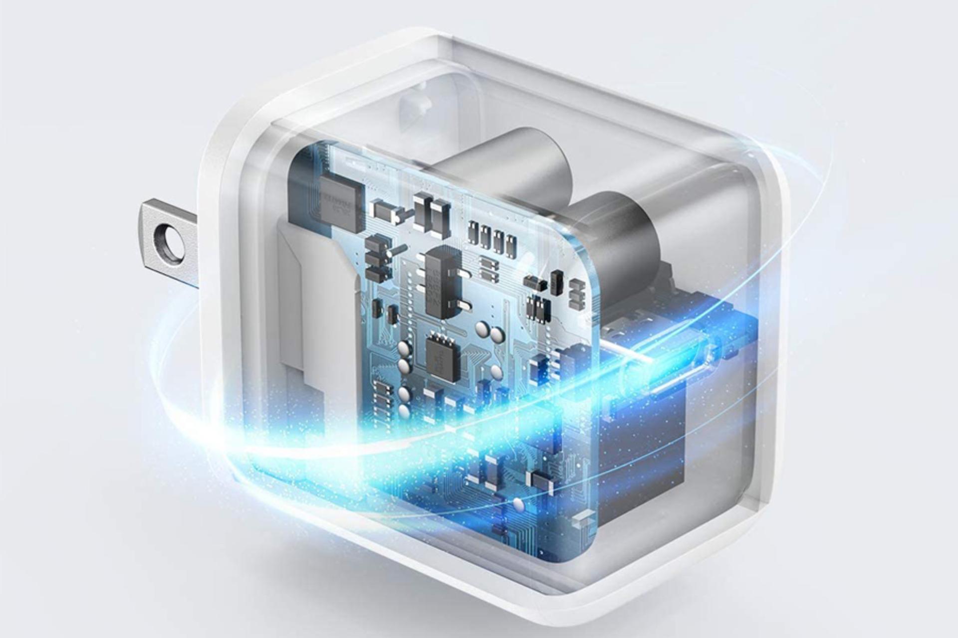 نمای داخل شارژر انکر PowerPort III