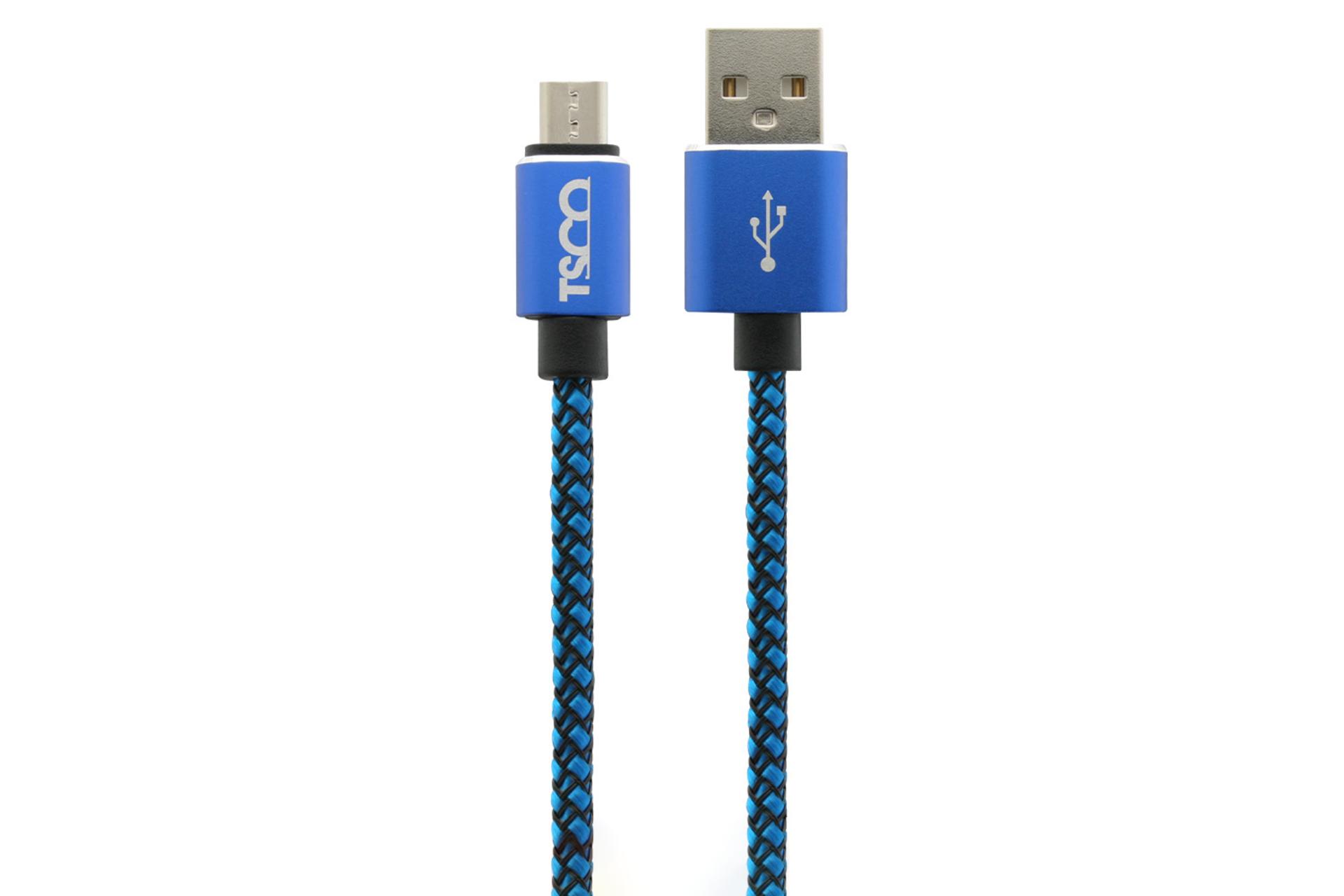 کابل شارژ USB تسکو USB به Micro-USB مدل TC A170 با طول 1 متر آبی