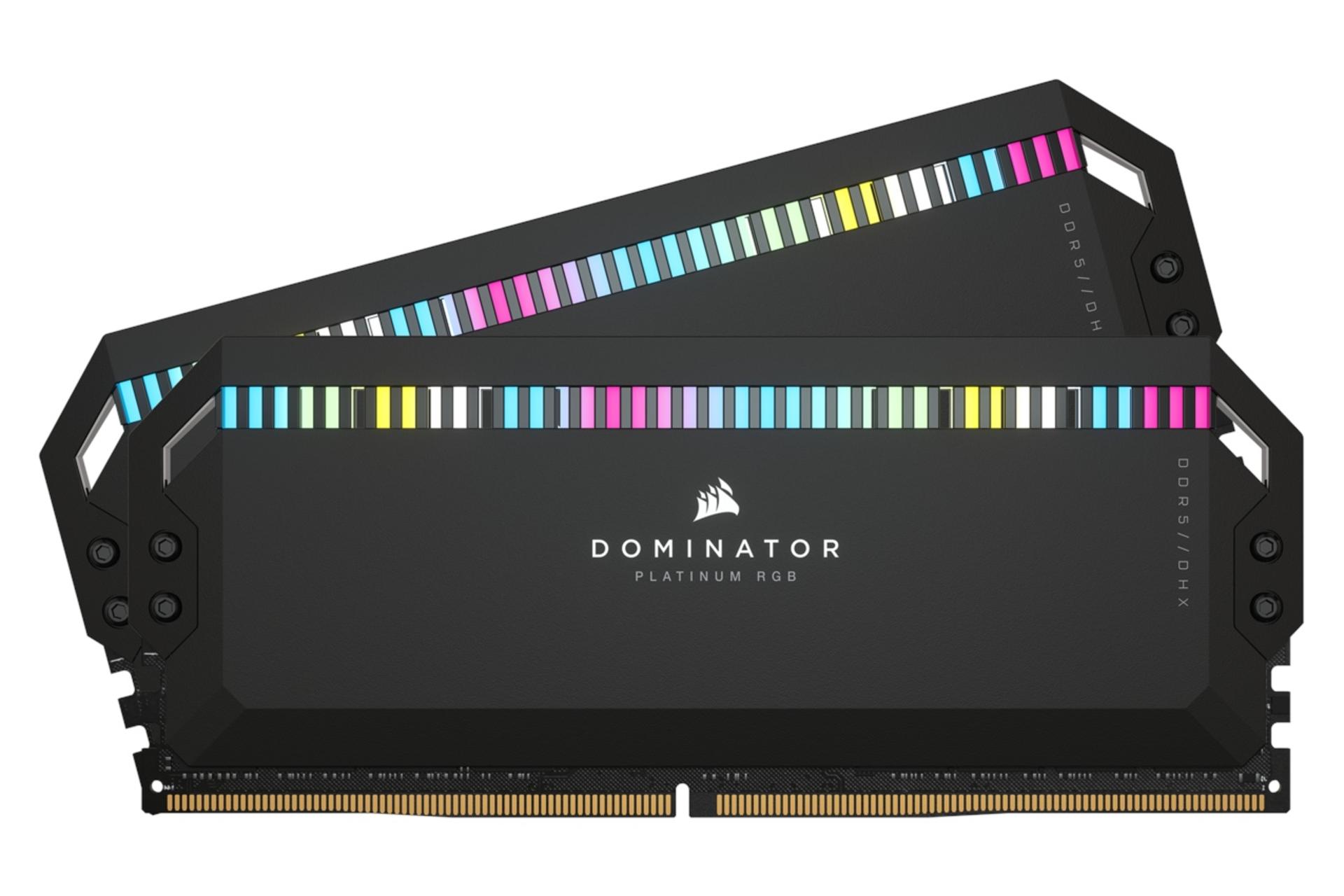رم کورسیر DOMINATOR PLATINUM RGB ظرفیت 32 گیگابایت (2x16) از نوع DDR5-5200 CL38 مشکی