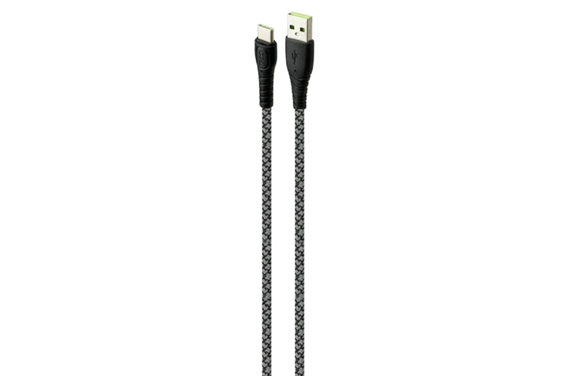 کانکتور کابل شارژ USB تسکو USB به Type-C مدل TC C206 با طول 1 متر