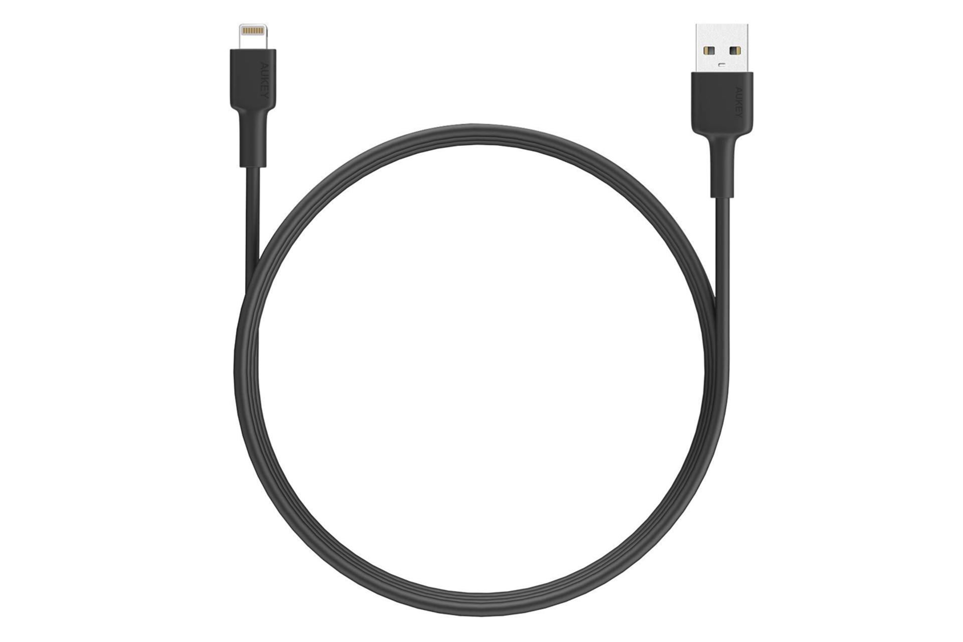 کابل شارژ USB آکی USB به Lightning مدل CB-BAL2 با طول 2 متر مشکی