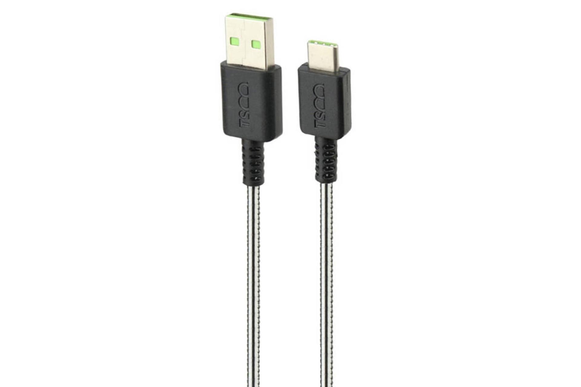 طول کابل شارژ USB تسکو USB به Type-C مدل TC C302 با طول 1 متر