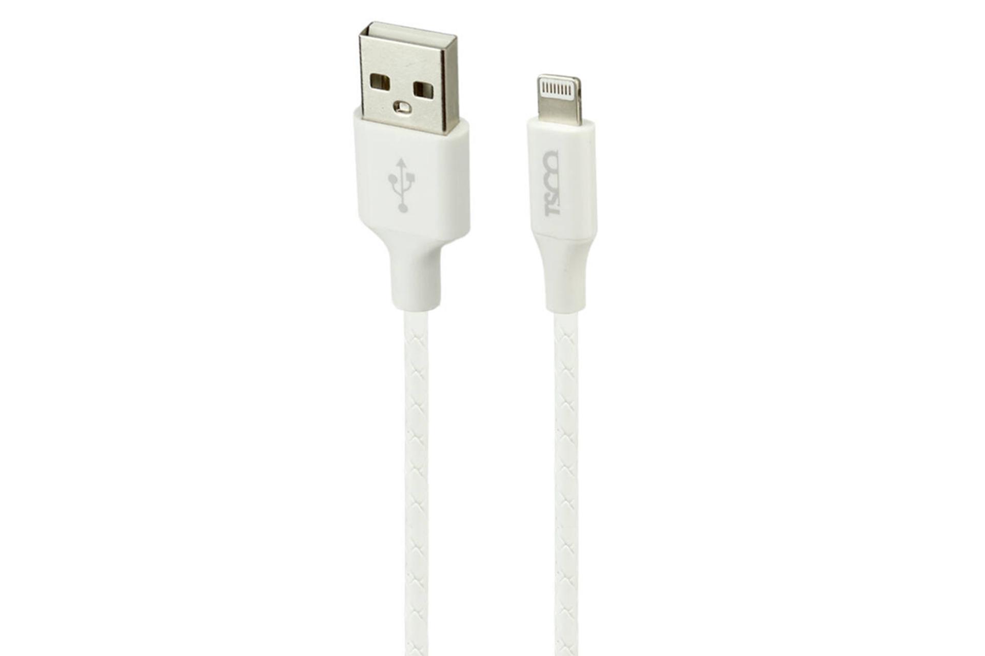 کابل شارژ USB تسکو USB به Lightning مدل TC I602 با طول 1 متر سفید
