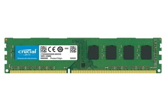 نمای جلو رم کروشیال CT102464BD160B ظرفیت 8 گیگابایت از نوع DDR3L-1600