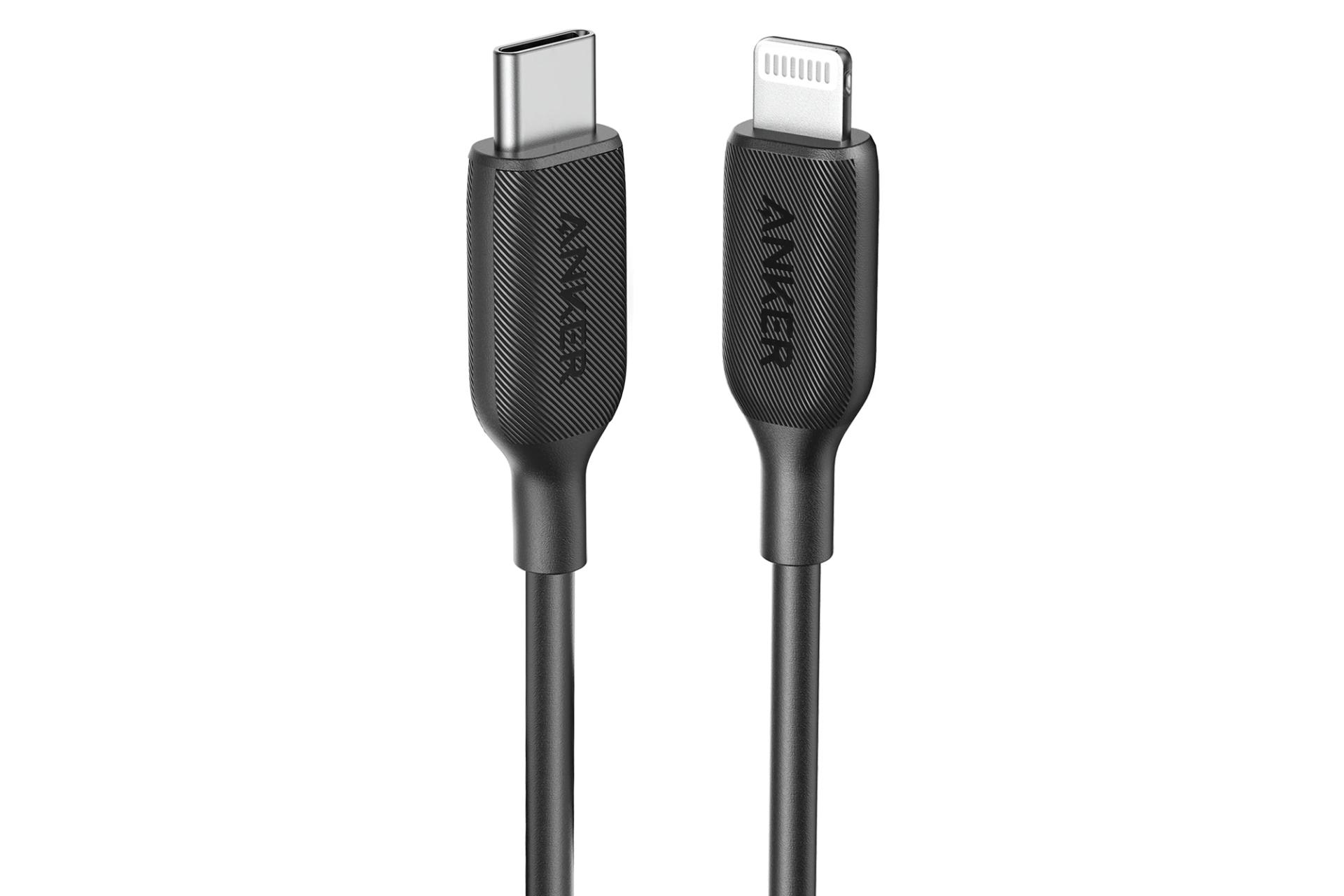 کانکتور کابل شارژ USB انکر Type-C به Lightning مدل A8831 PowerLine III با طول 0.3 متر