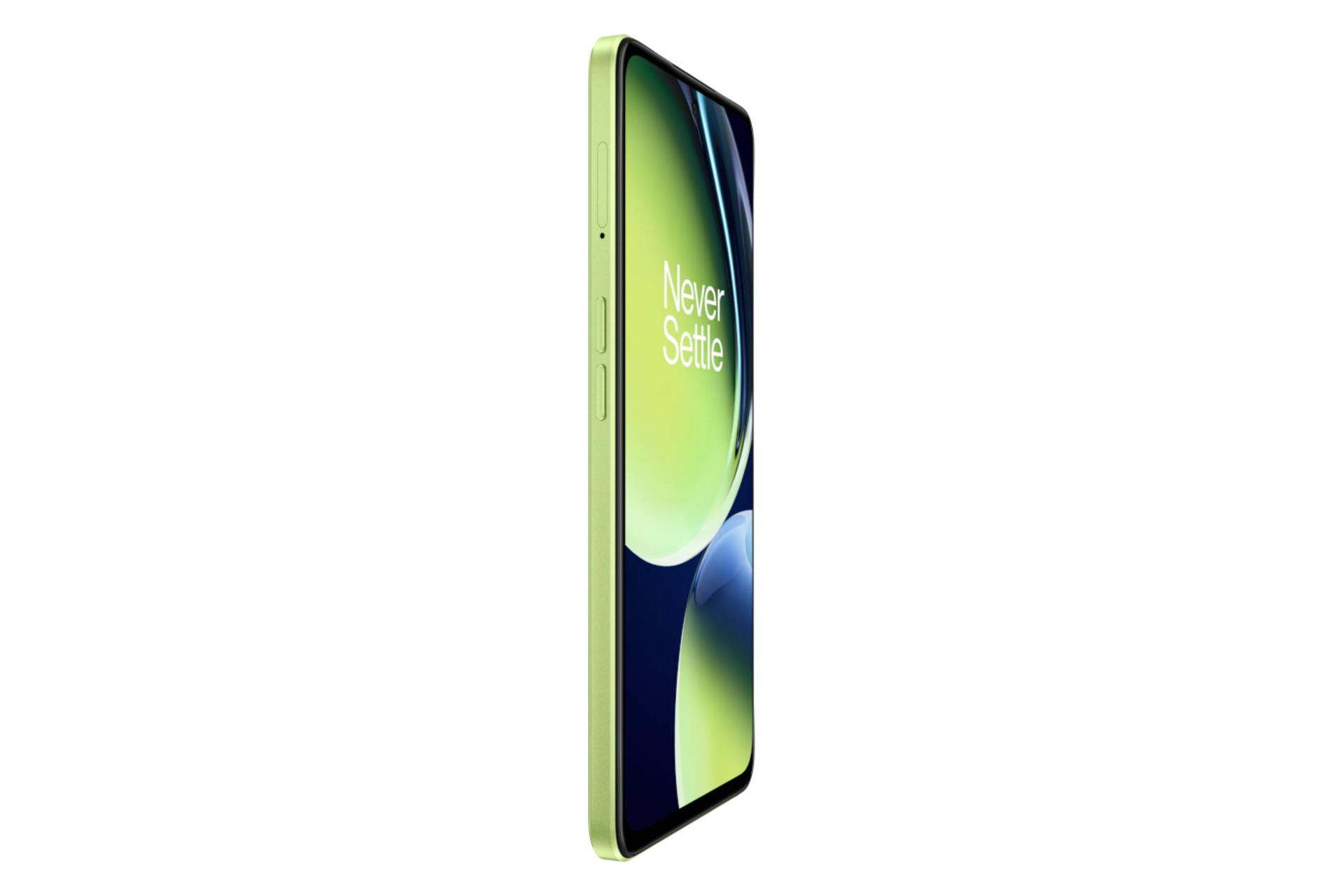نمای جانبی گوشی موبایل وان پلاس نورد OnePlus Nord N30 سبز لیمویی