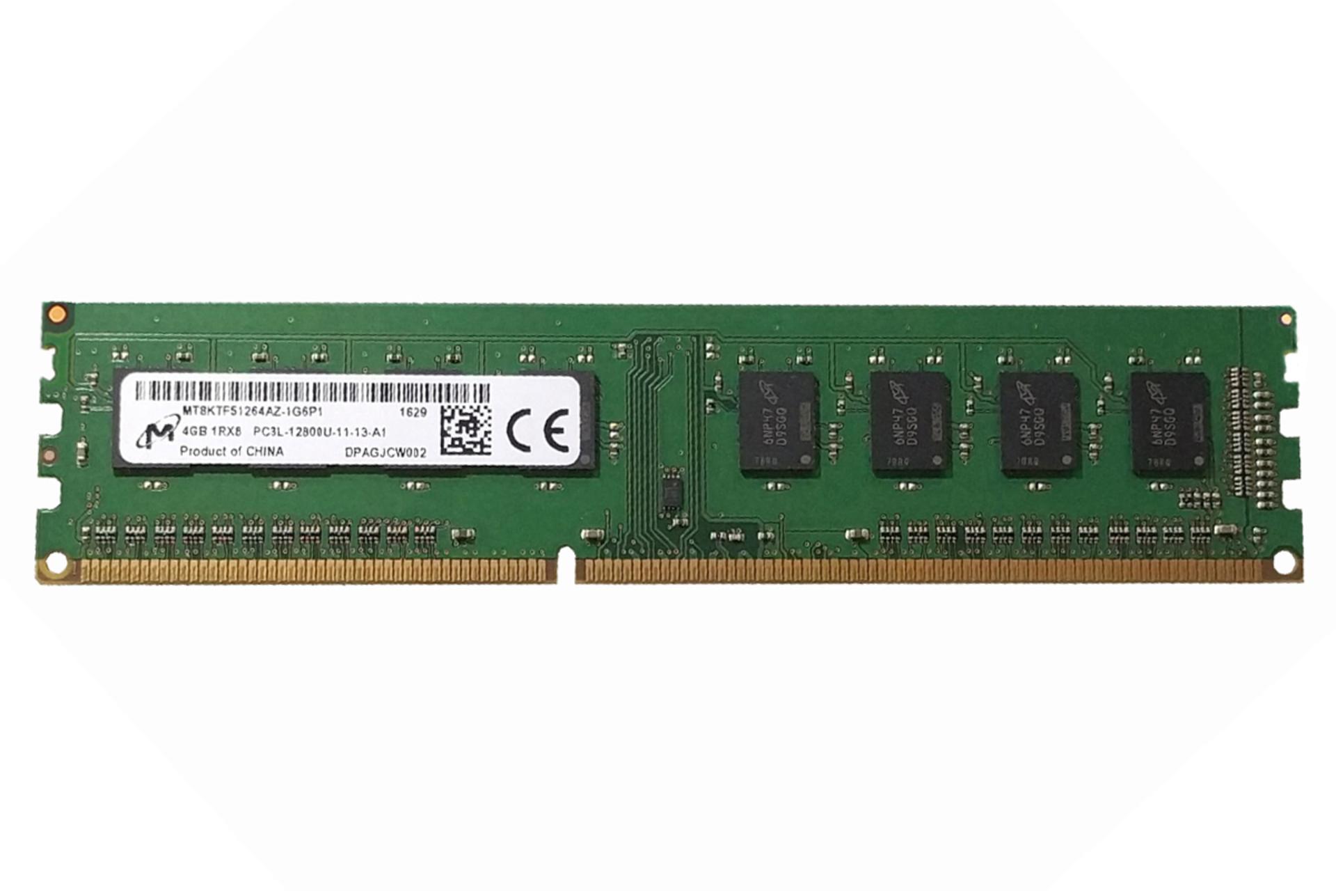 رم مایکرون MT8KTF51264AZ-1G6P1 ظرفیت 4 گیگابایت از نوع DDR3L-1600