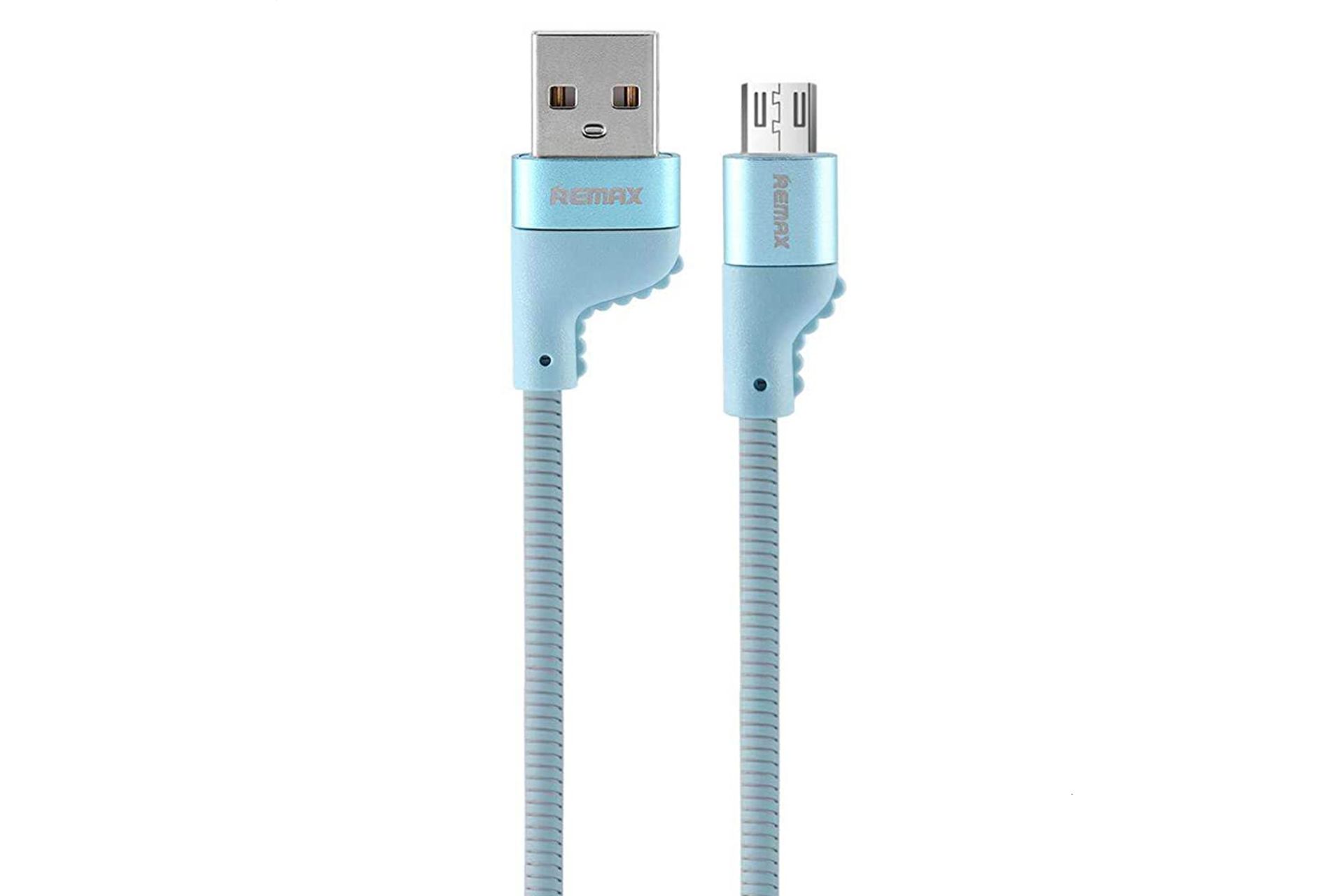کابل شارژ USB ریمکس USB به Micro-USB مدل RC-108m با طول 1 متر آبی
