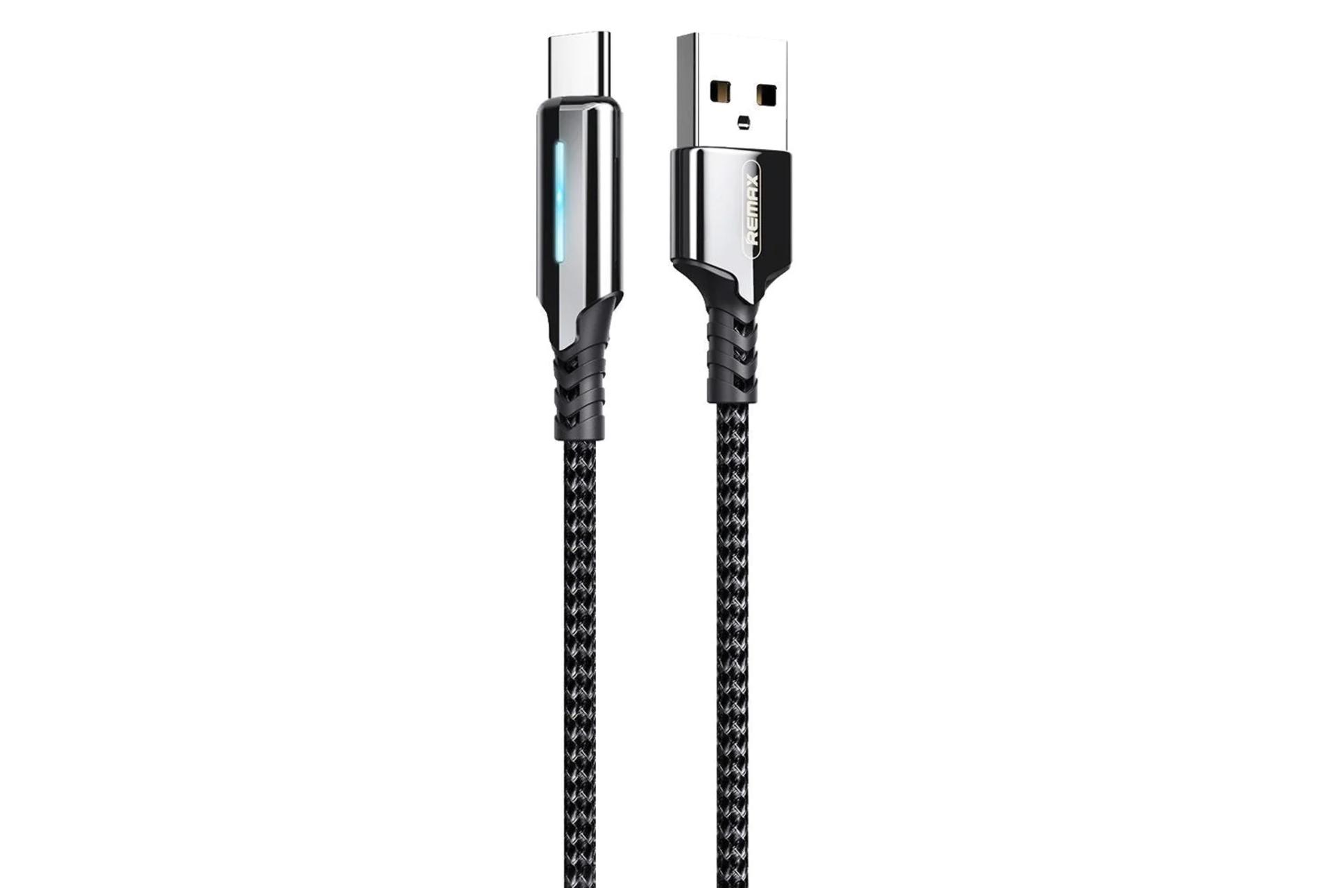 کابل شارژ USB ریمکس USB به Type-C مدل RC-123a با طول 1 متر مشکی
