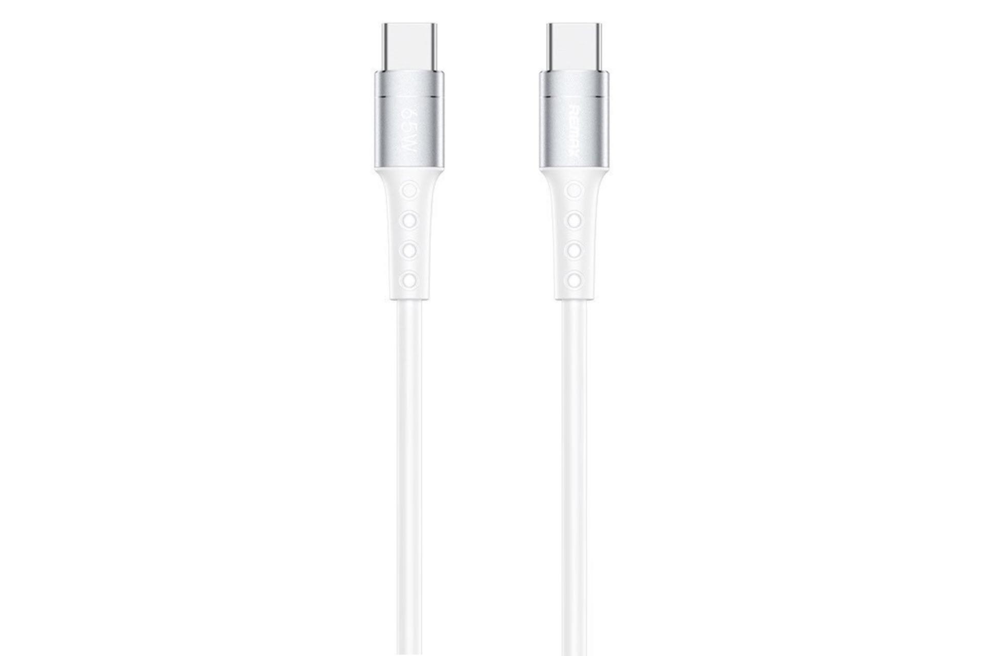 کابل شارژ USB ریمکس Type-C به Type-C مدل RC-198c با طول 1 متر سفید